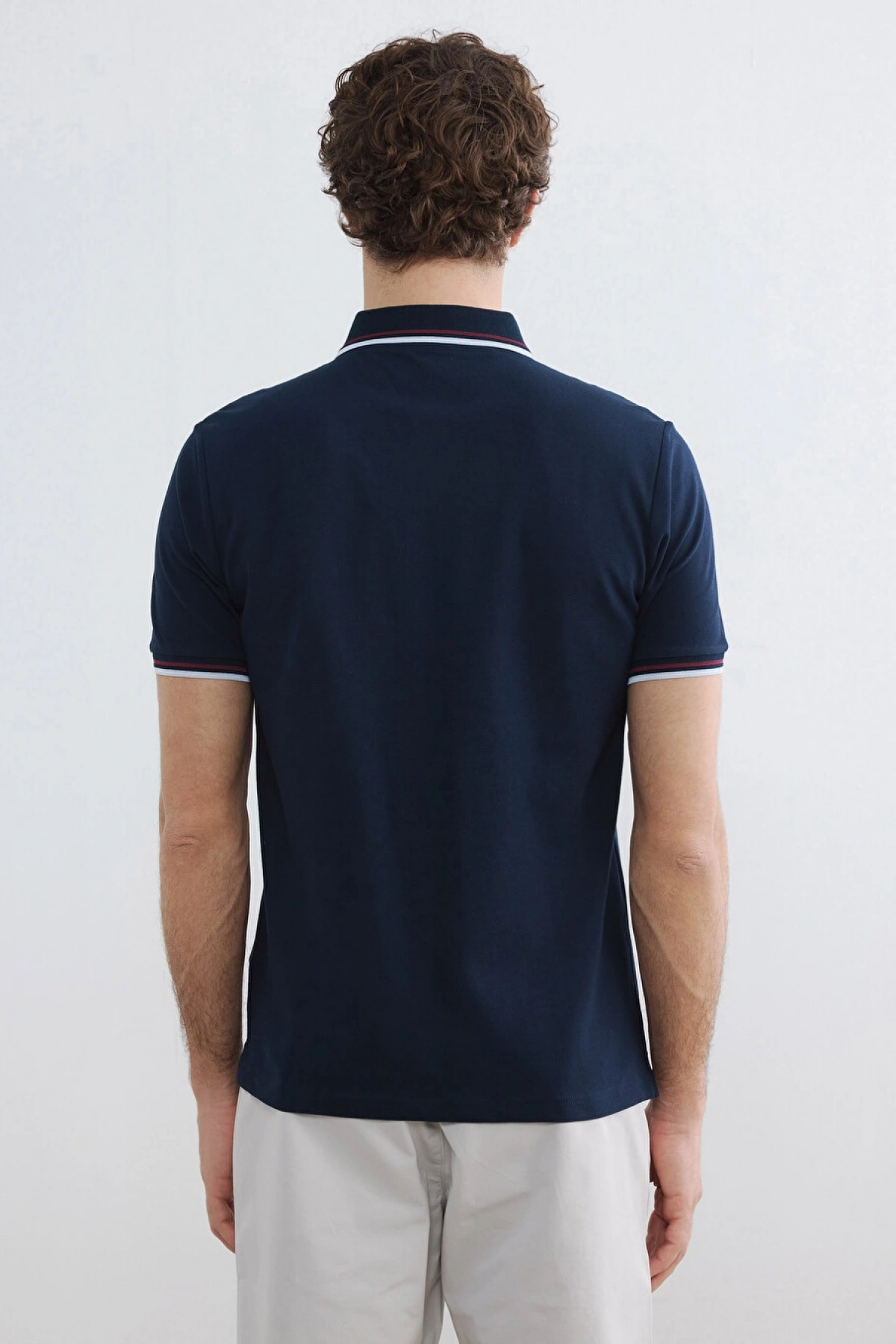 LCWAIKIKI Classic Lacivert Polo Yaka Pike Erkek Tişört