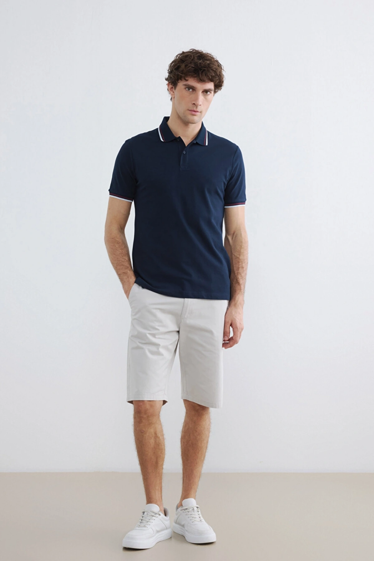 LCWAIKIKI Classic Lacivert Polo Yaka Pike Erkek Tişört