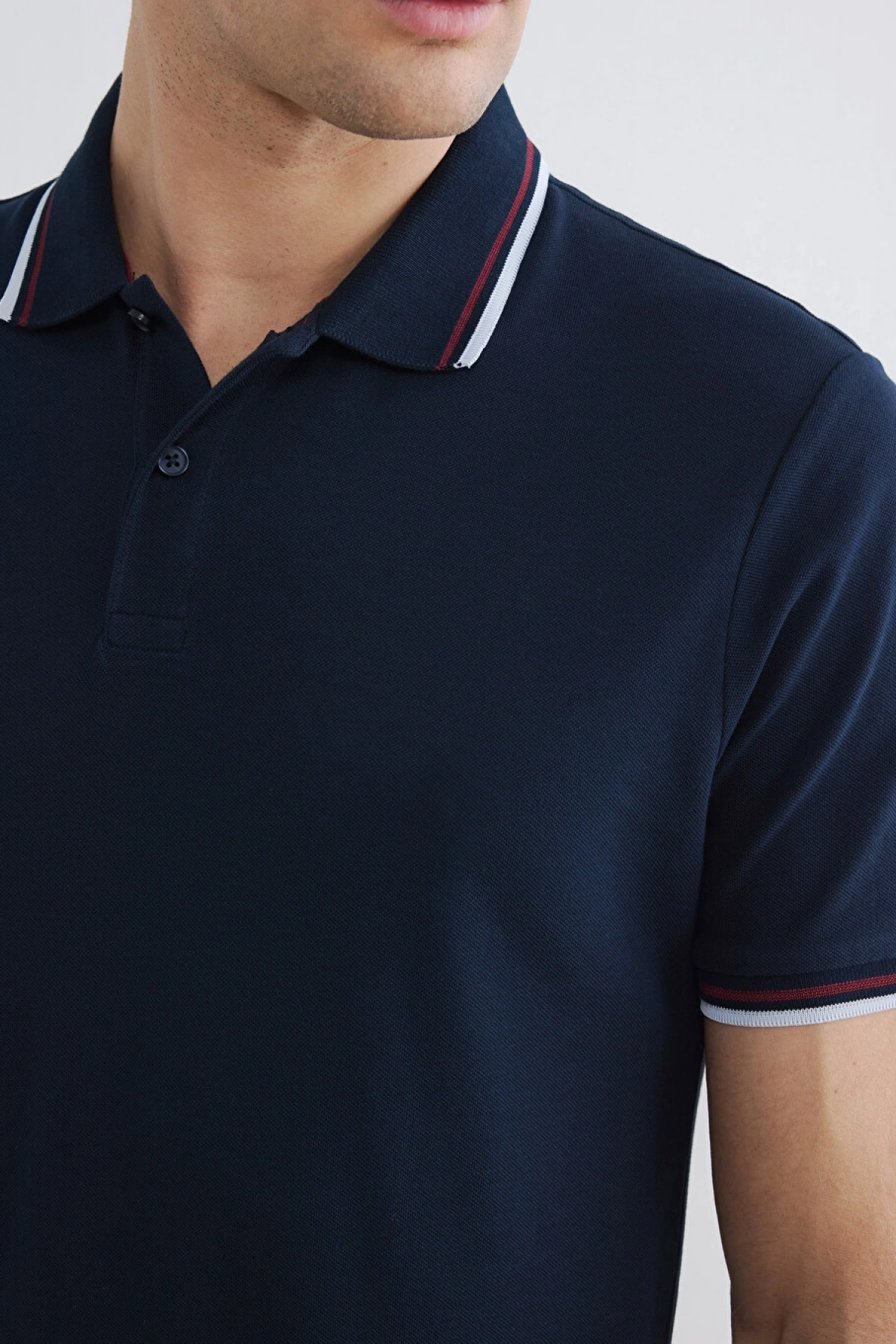 LCWAIKIKI Classic Lacivert Polo Yaka Pike Erkek Tişört