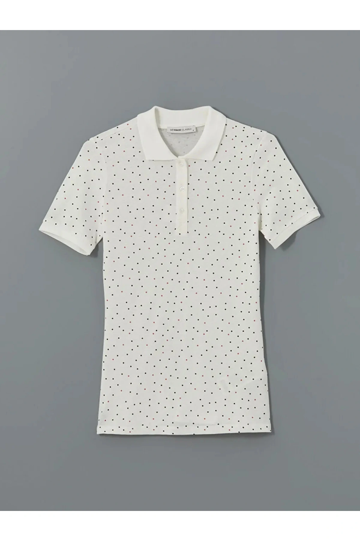 LCWAIKIKI Classic Polo Yaka Desenli Kadın Tişört