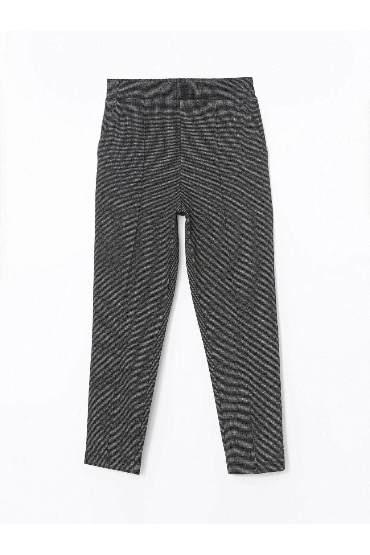 Lcwaıkıkı Classic Siyah Beli Lastikli Ekose Kadın Pantolon