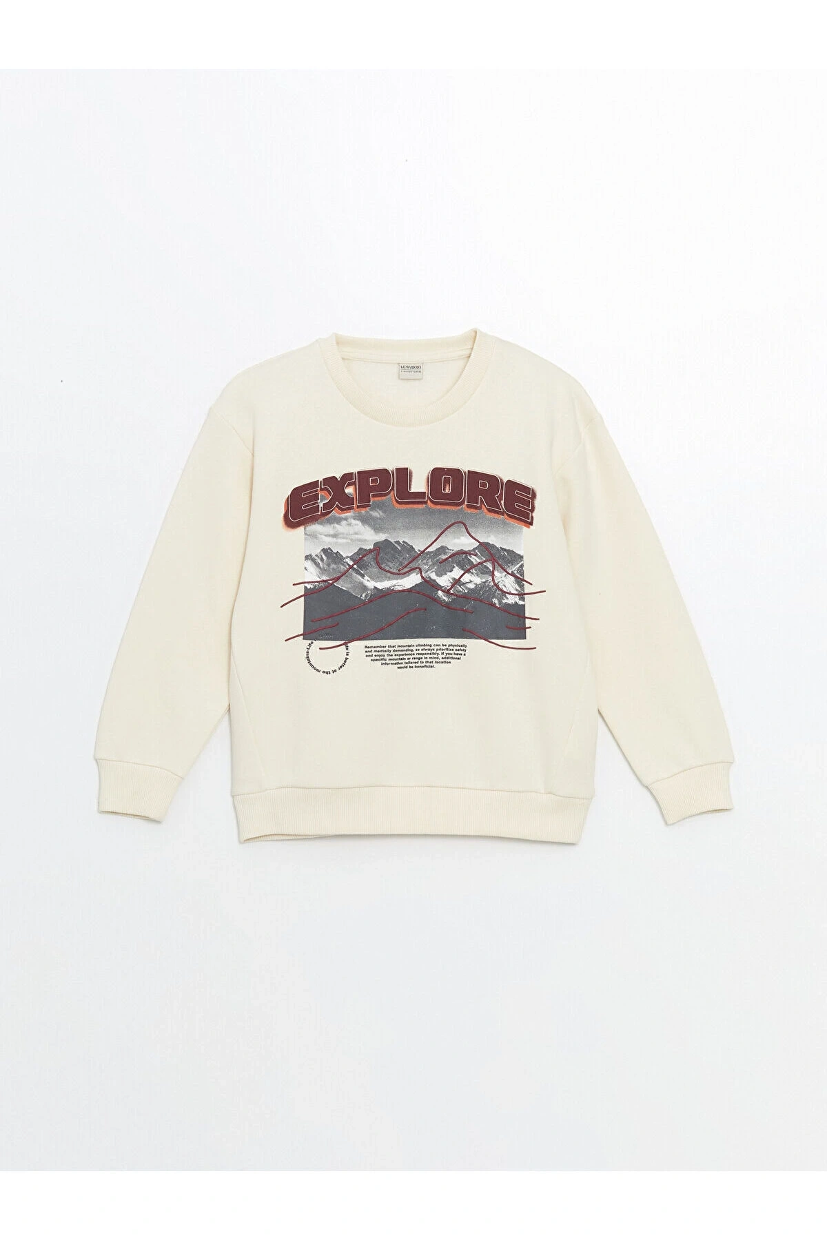 LCWK Bisiklet Yaka Erkek Çocuk Kalın Sweatshirt