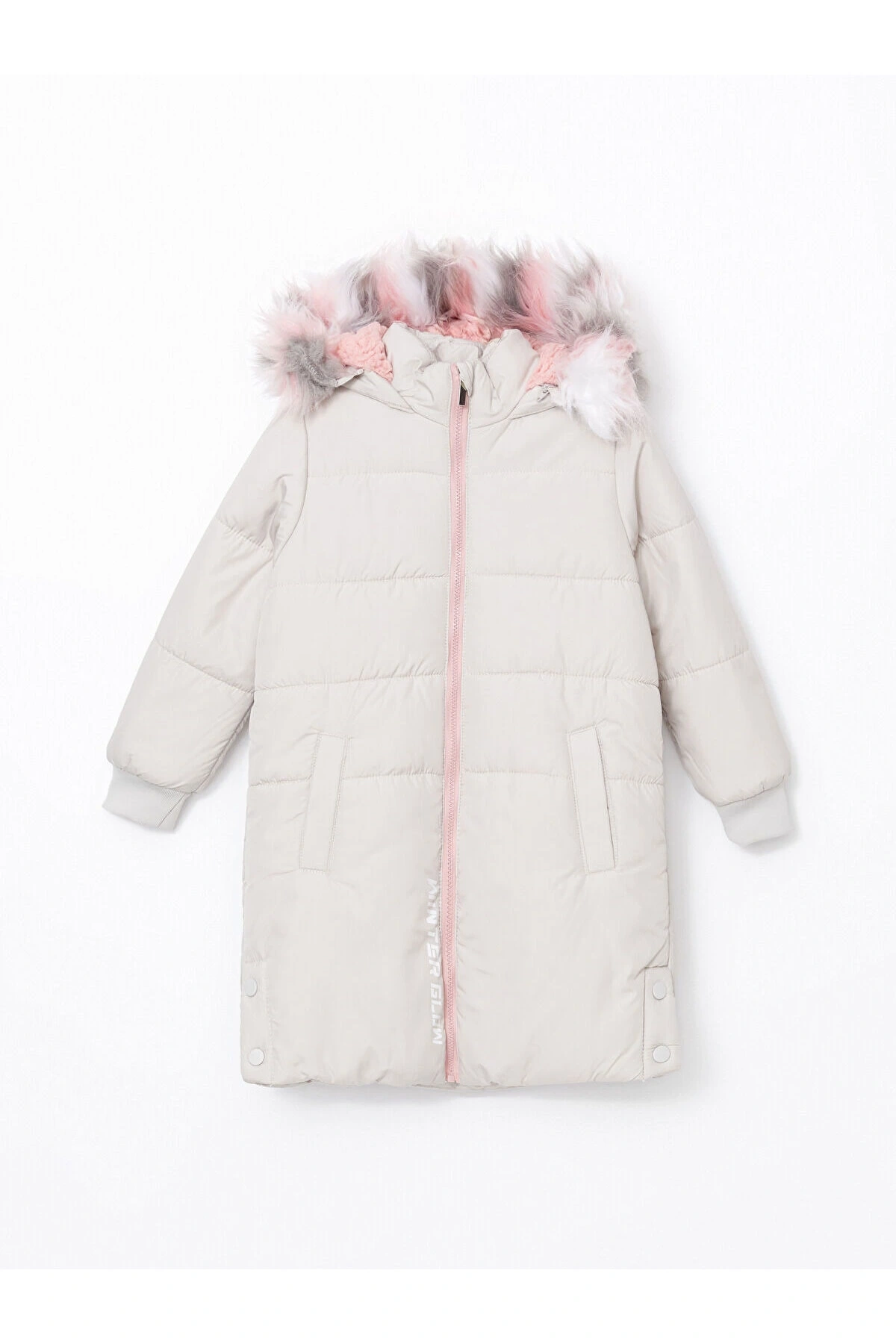 Lcwk Kapüşonlu Kız Çocuk Kaban