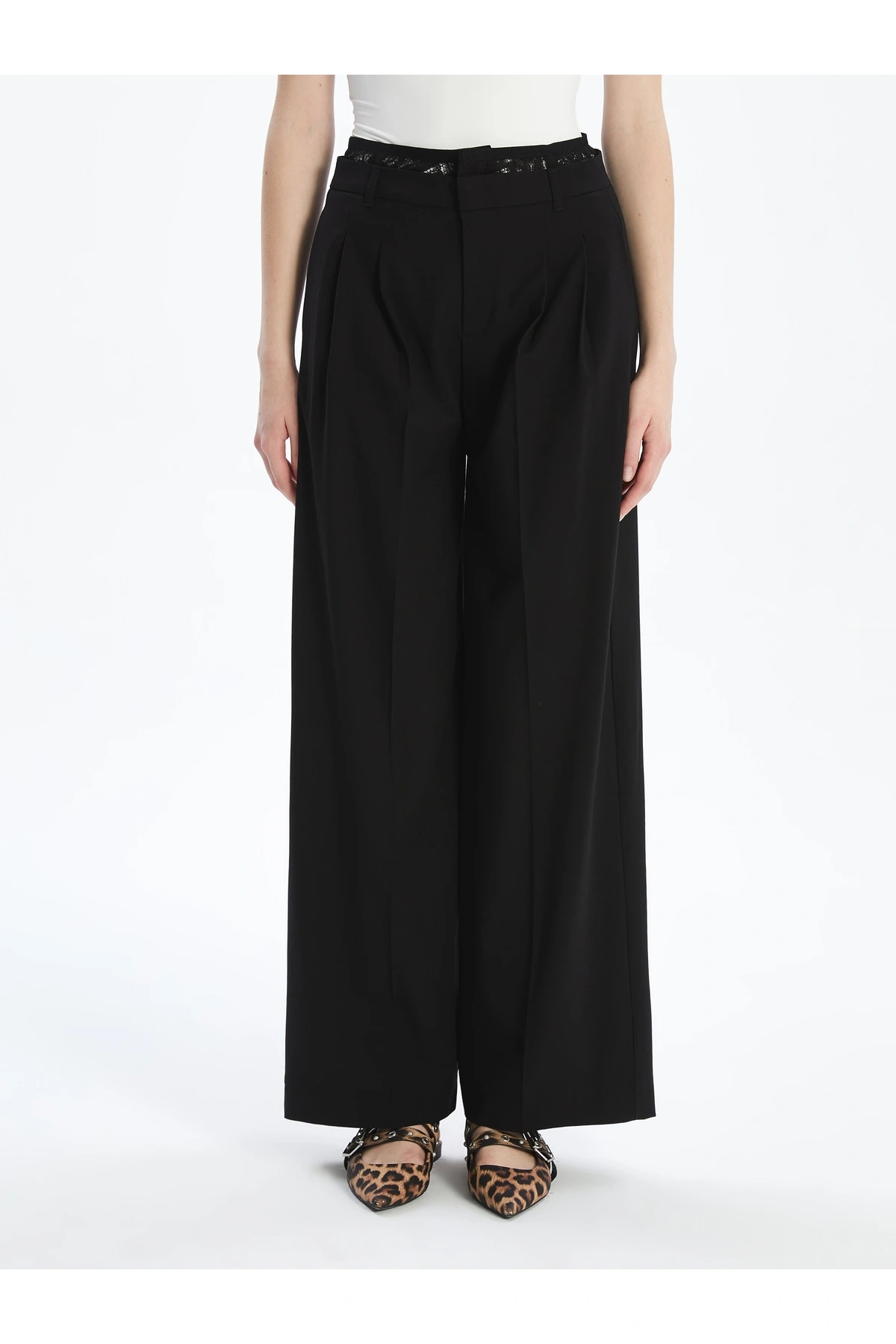 Loose Fit Pileli Kadın Pantolon