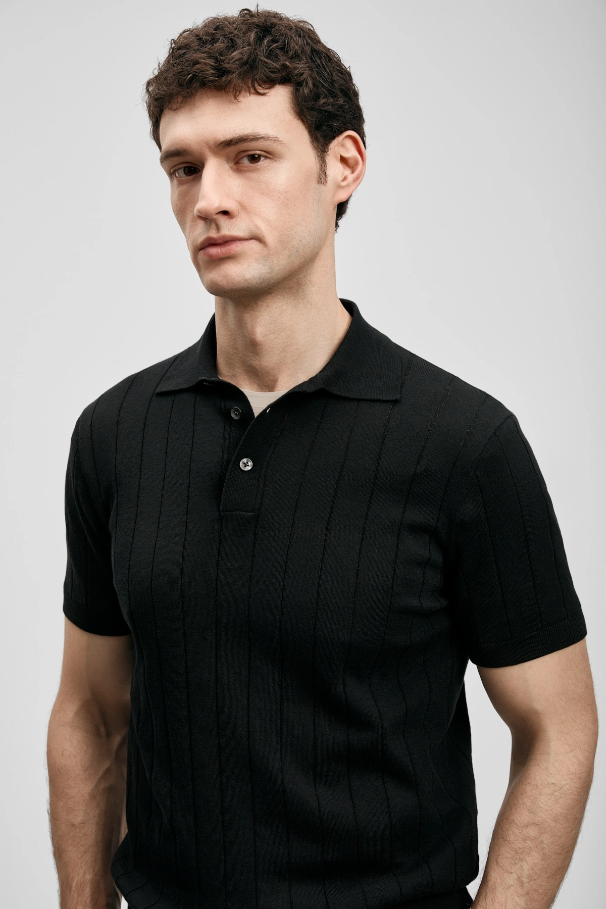 Lufian Bold Erkek Pamuklu Kazak Siyah