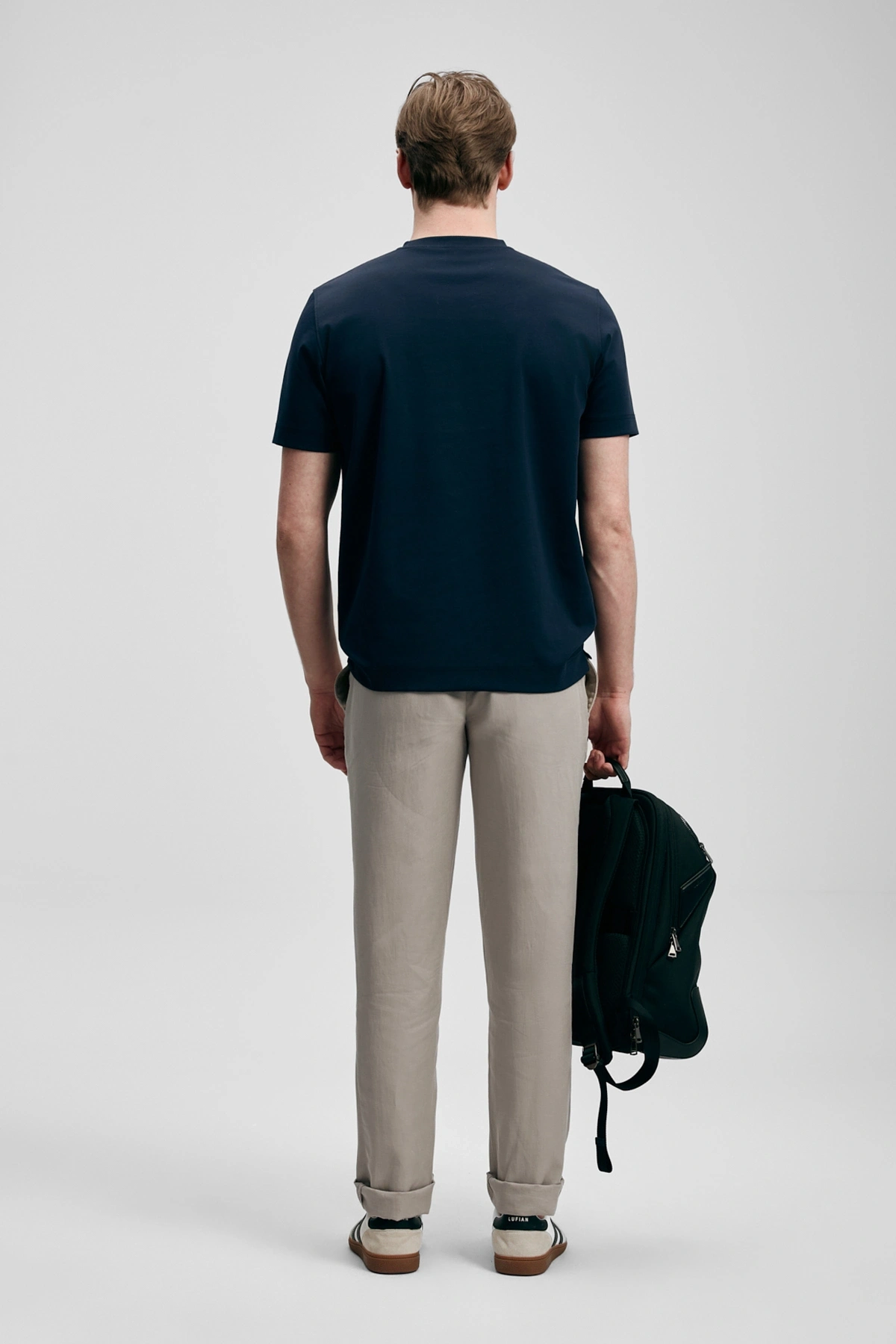 Lufian Marcus Modern Grafik T- Shirt Lacivert