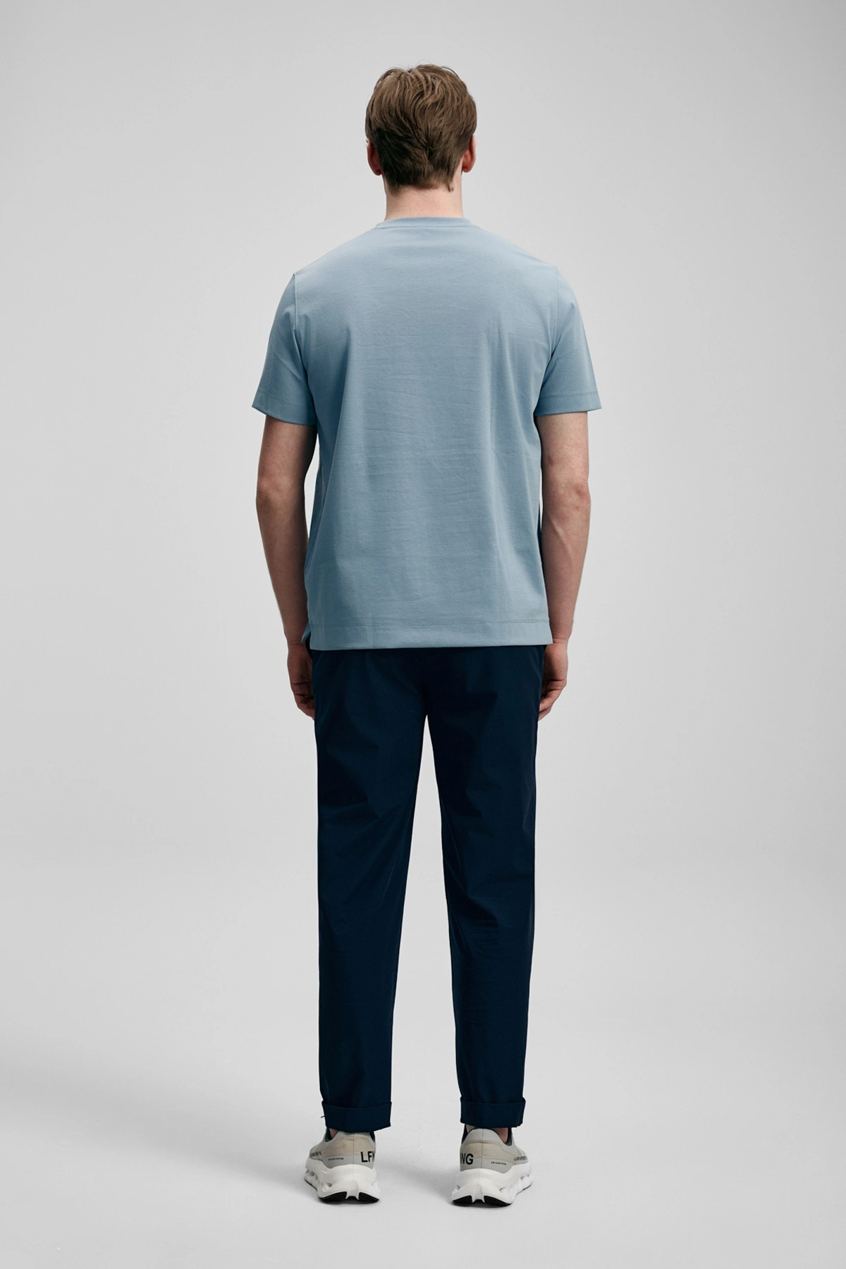 Lufian Marcus Modern Grafik T- Shirt Mavi