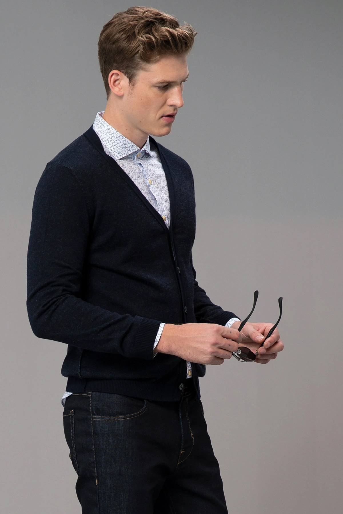 LUFIAN Marıan Erkek Hırka Lacivert