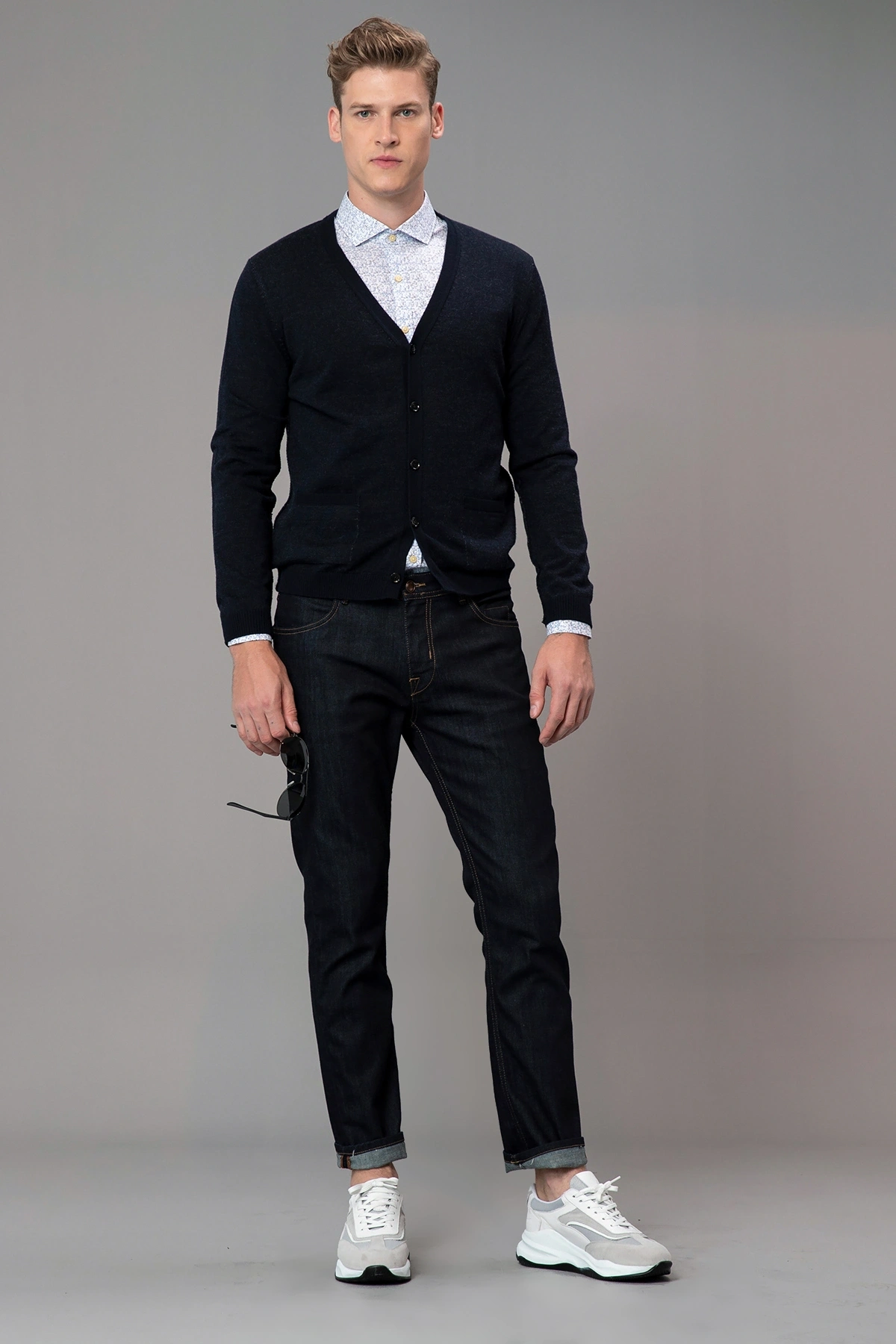 LUFIAN Marıan Erkek Hırka Lacivert