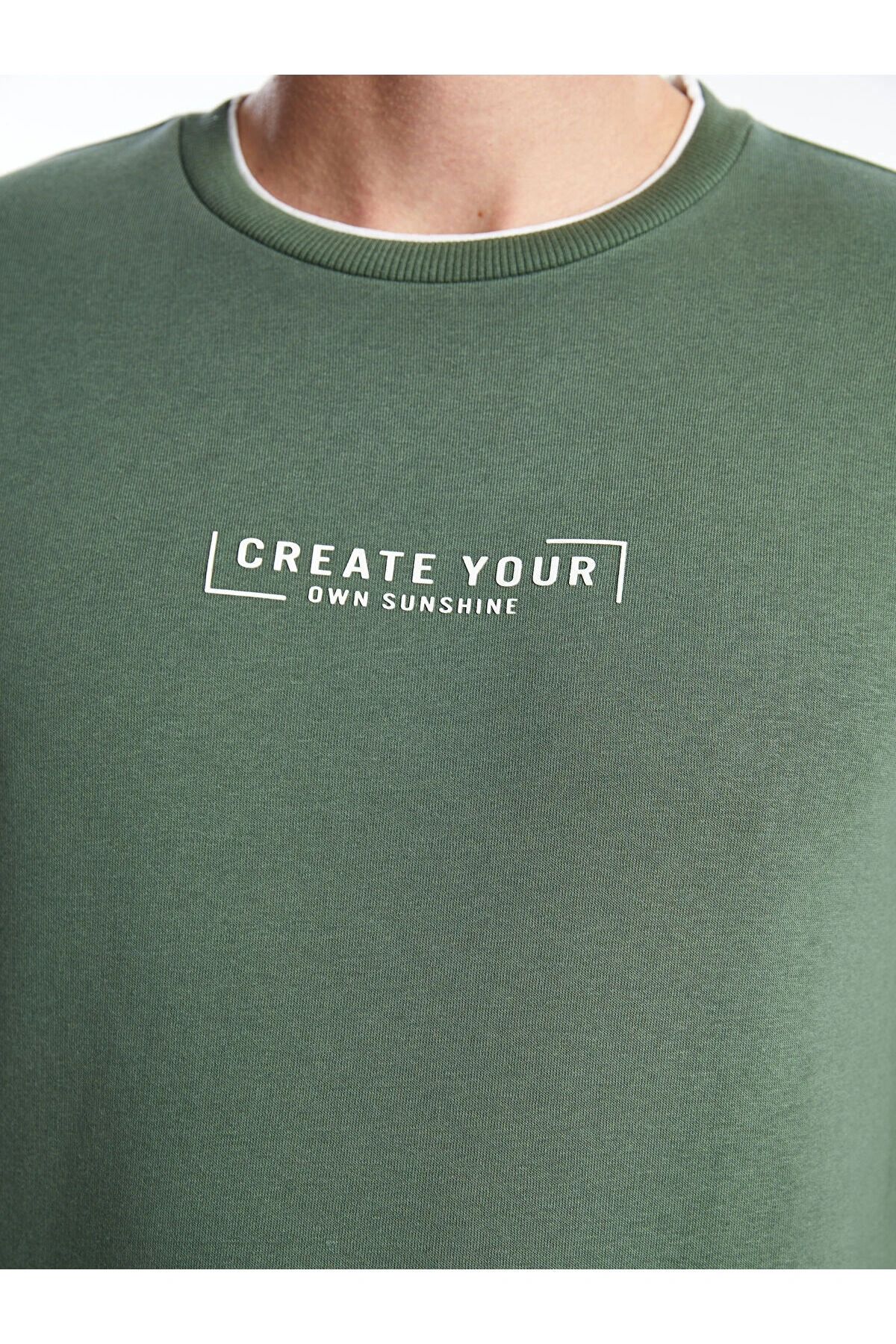 Lw - Bisiklet Yaka Uzun Kollu Baskılı Erkek Sweatshirt