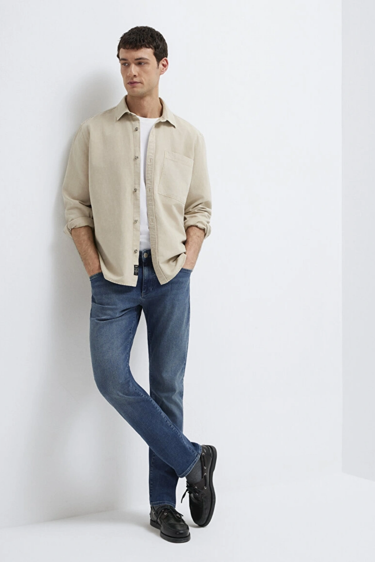 Marcus Premium Blue Vintage Koyu Mavi Jean Pantolon