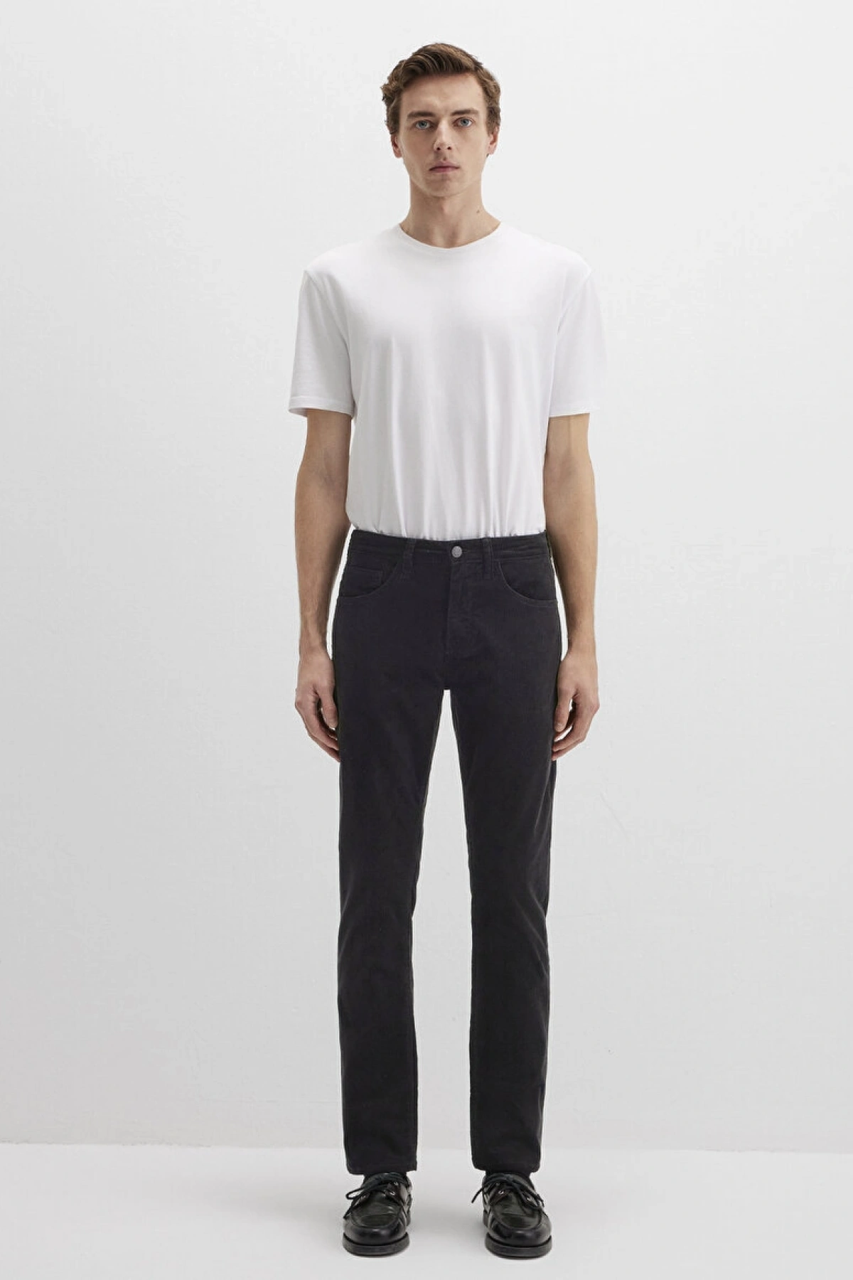 Marcus Siyah Kadife Pantolon