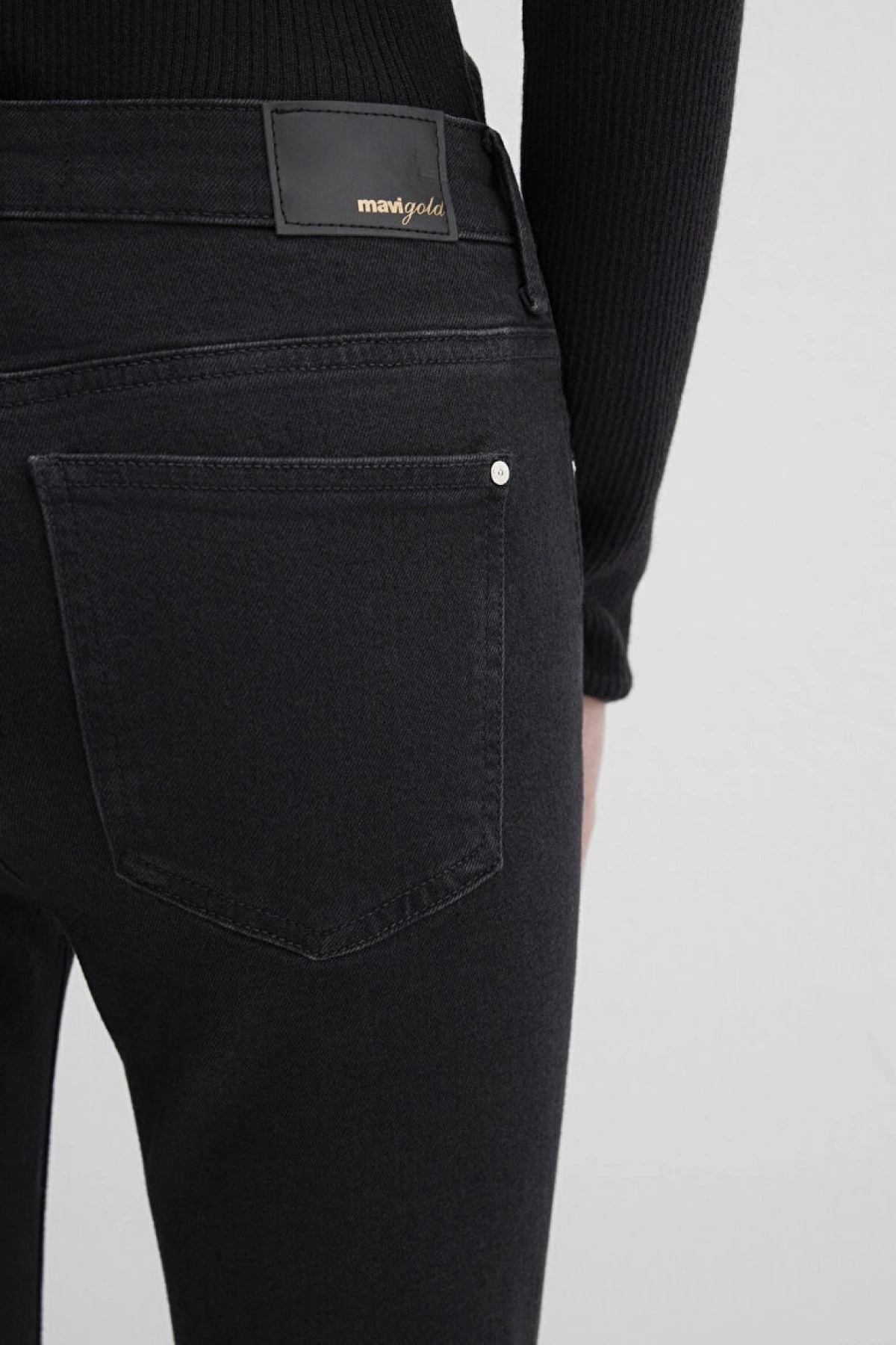 Maria Gold Premium Gri Smoke Jean Pantolon