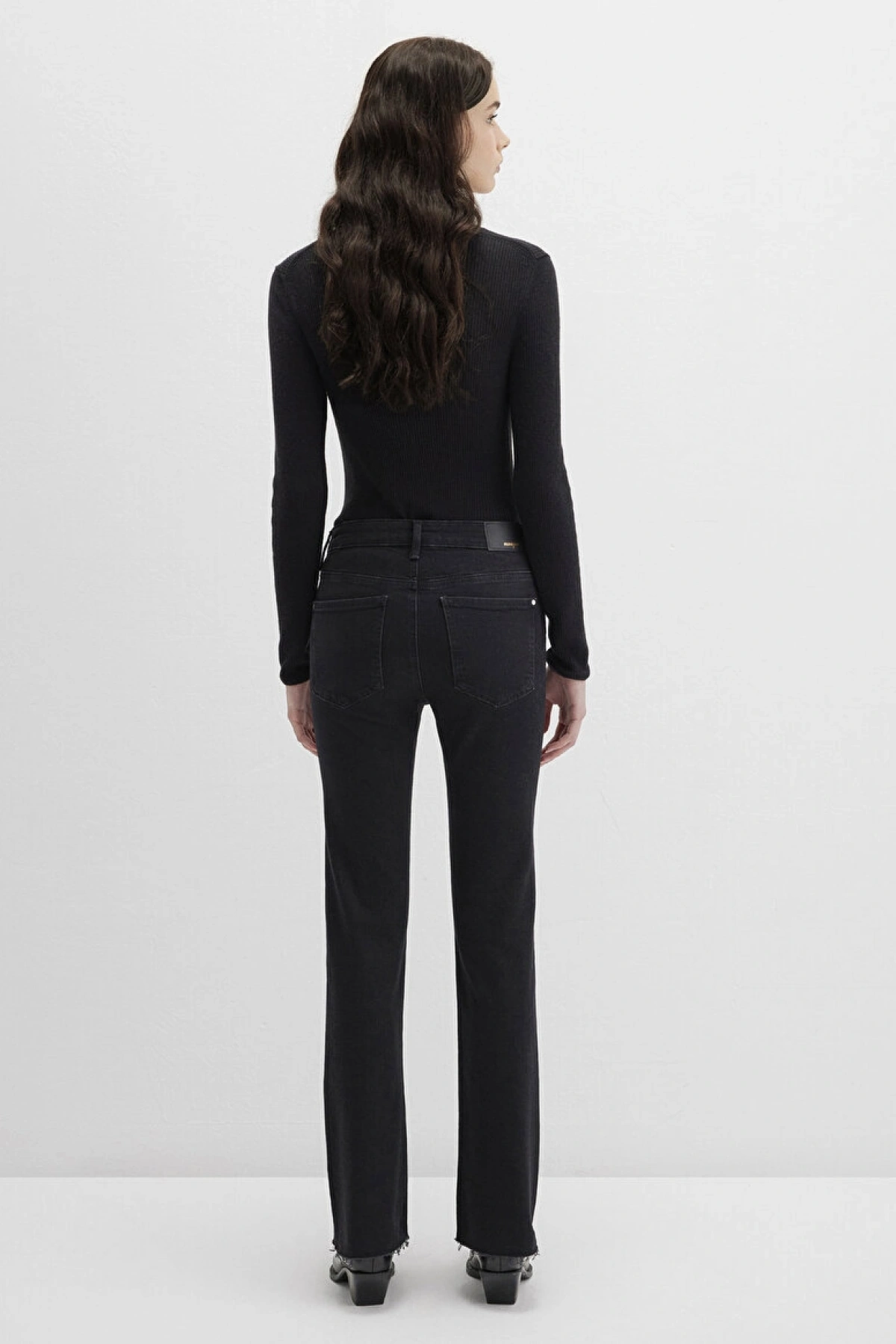 Maria Gold Premium Gri Smoke Jean Pantolon