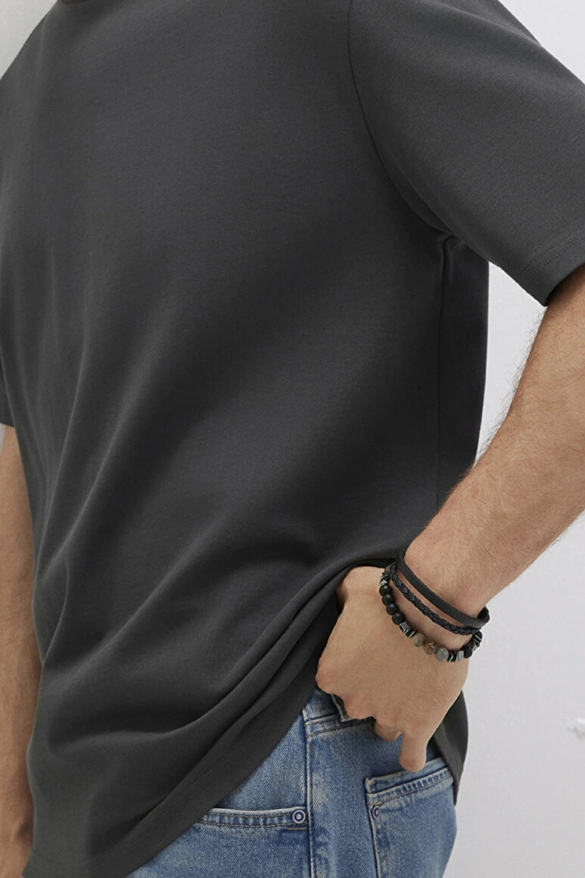 mavi 2li Siyah Bileklik