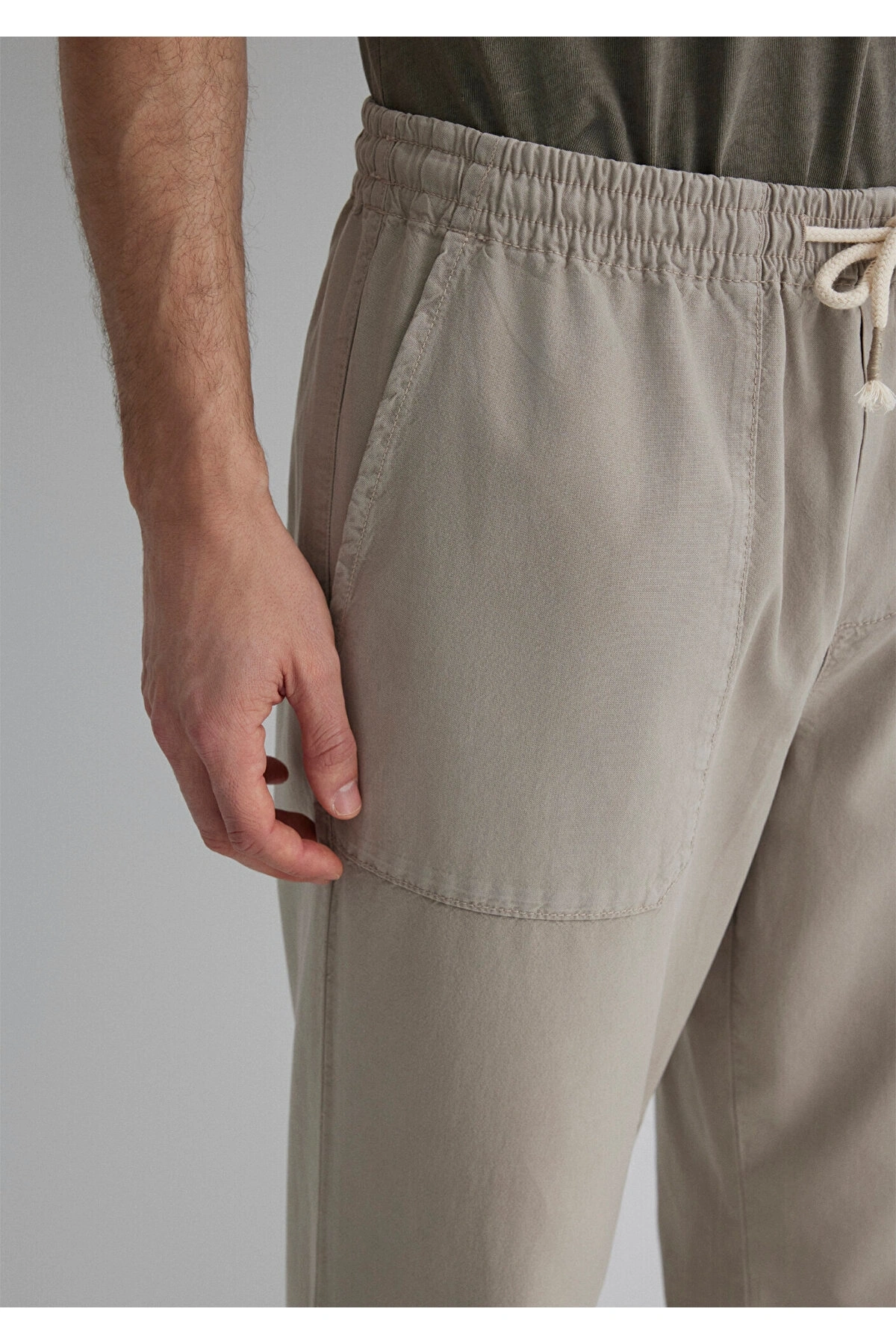 Mavi Bej Liyosel Pantolon