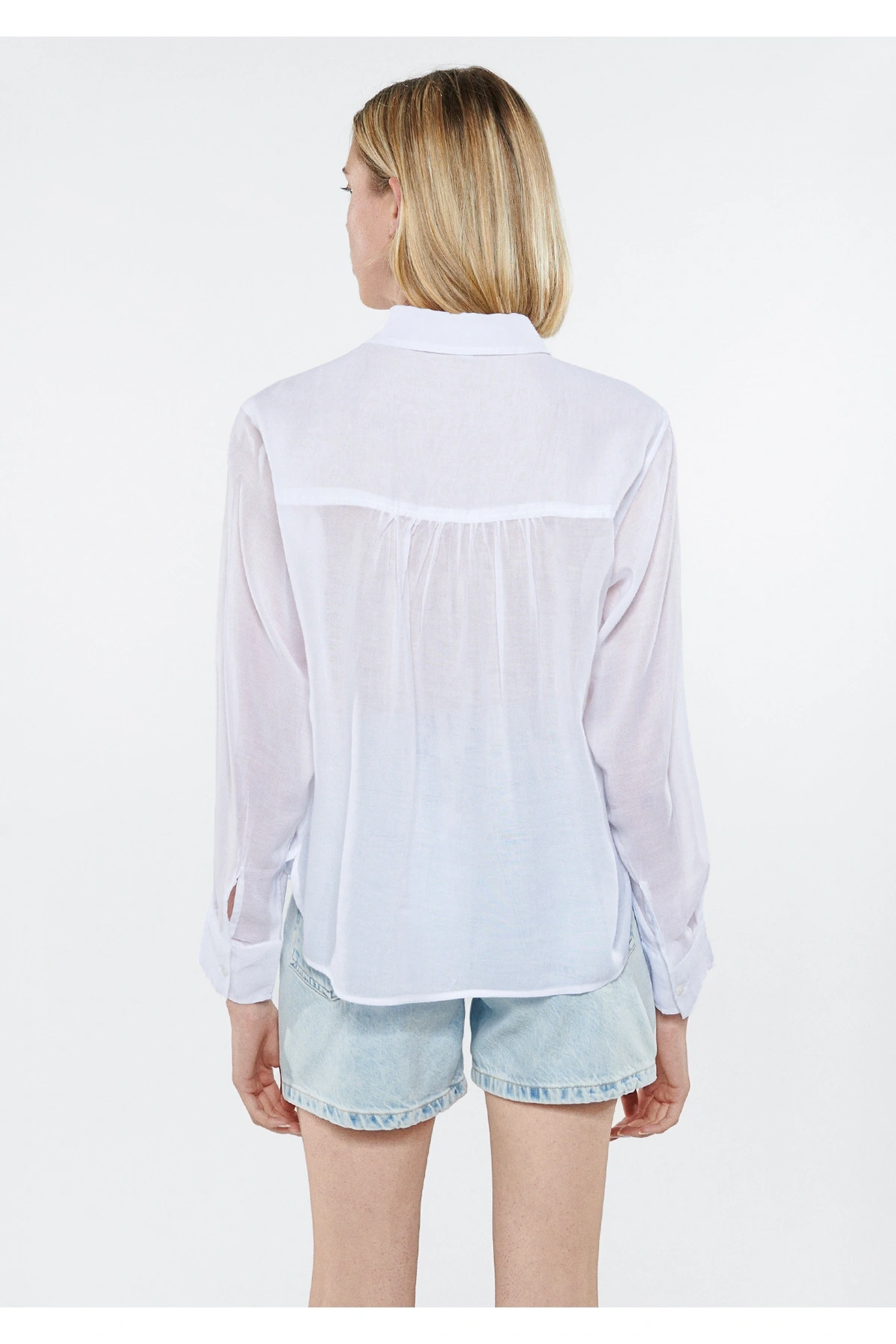 Mavi Beyaz Bluz