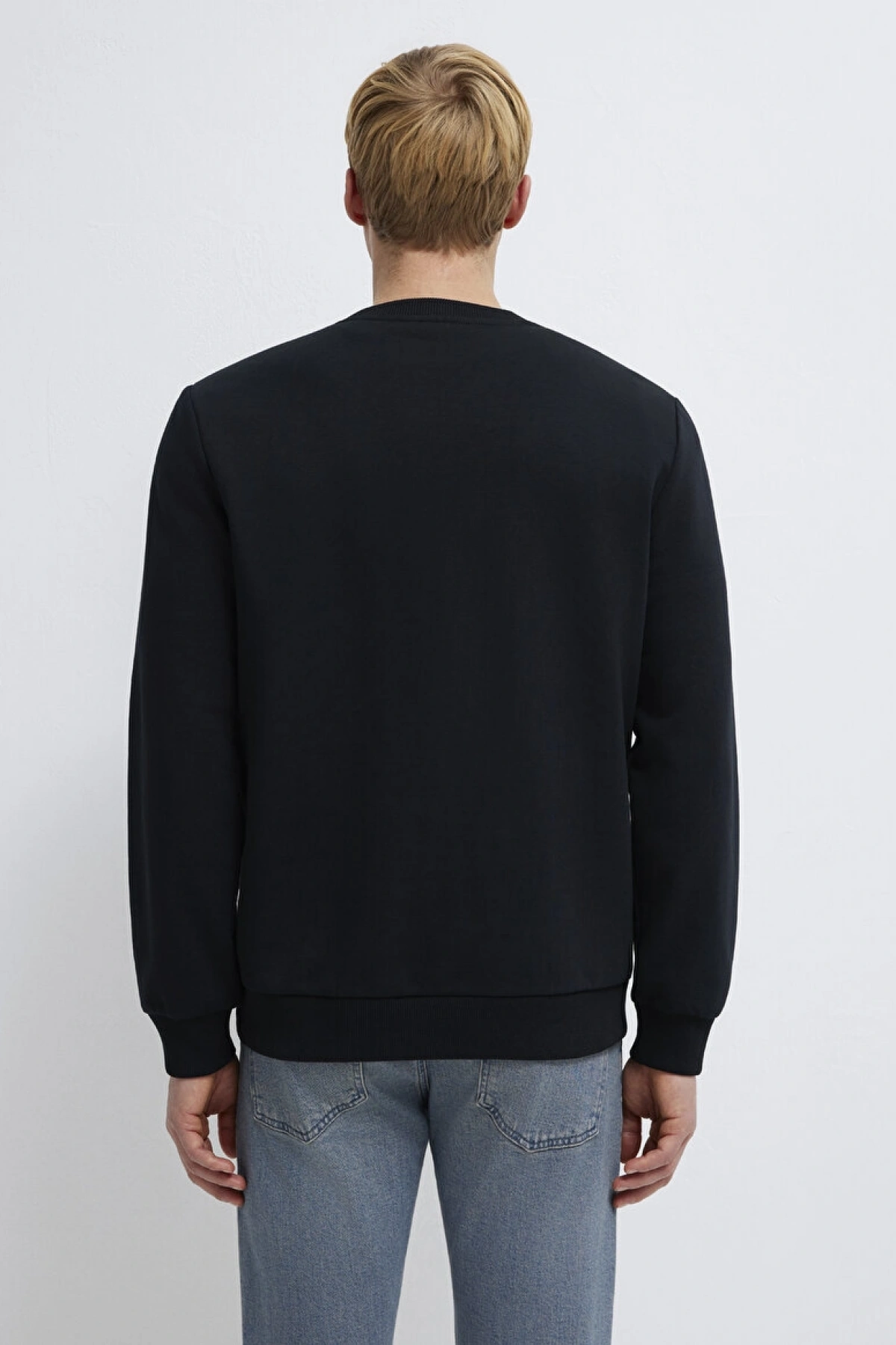 Mavi Black Bisiklet Yaka Siyah Sweatshirt