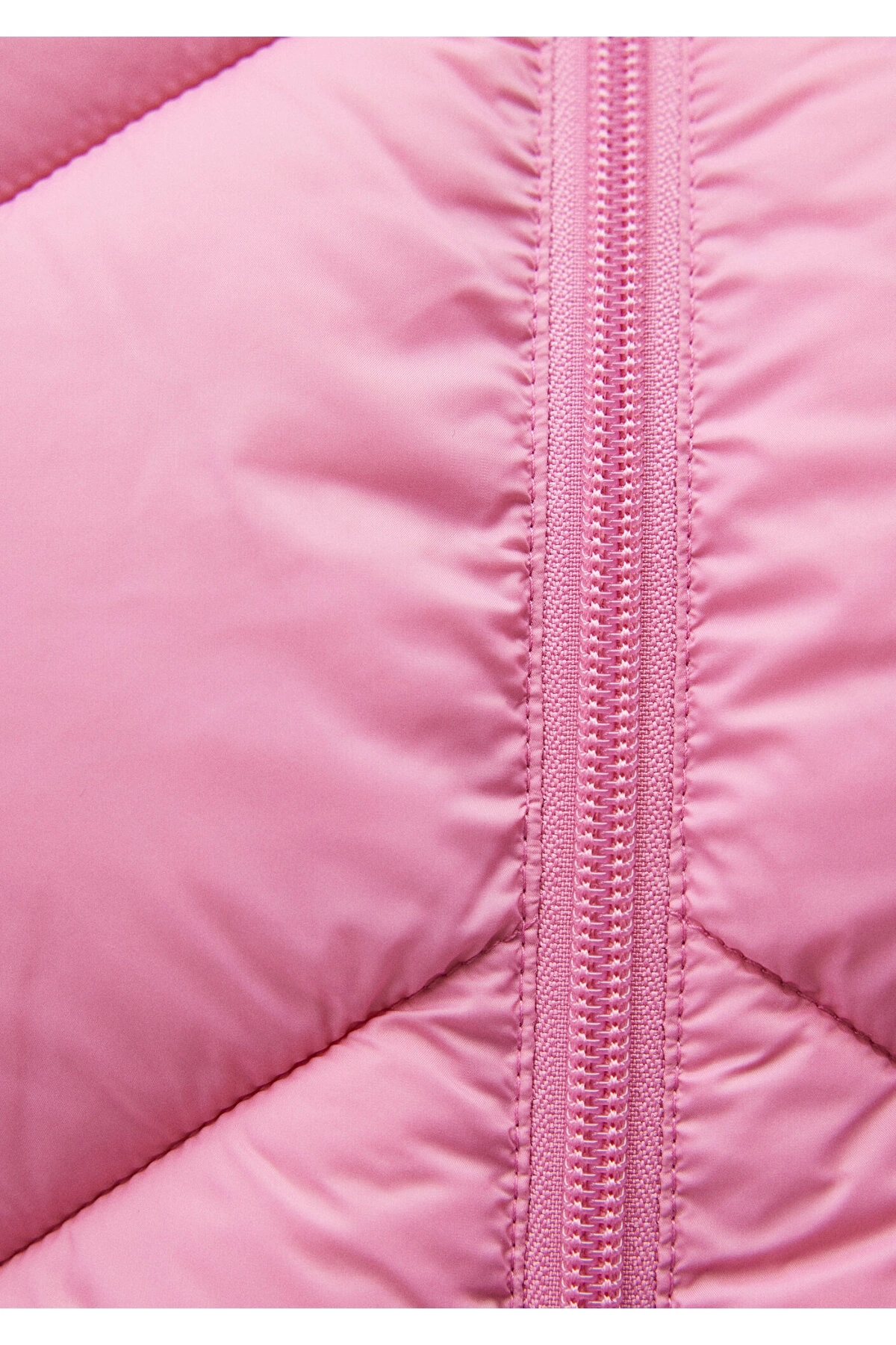 Mavi Dik Yaka Pembe Şişme Mont