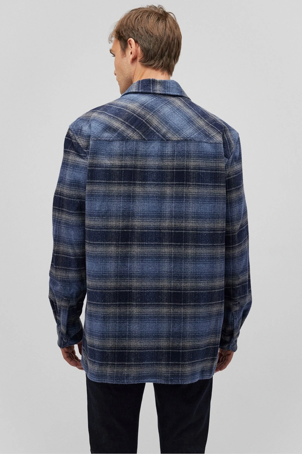 Mavi Erkek Kareli Gömlek