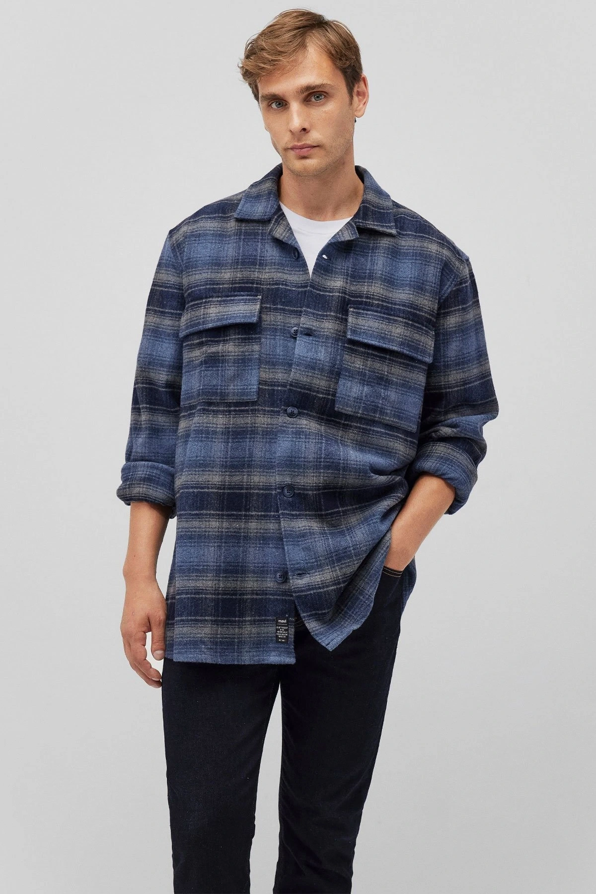 Mavi Erkek Kareli Gömlek