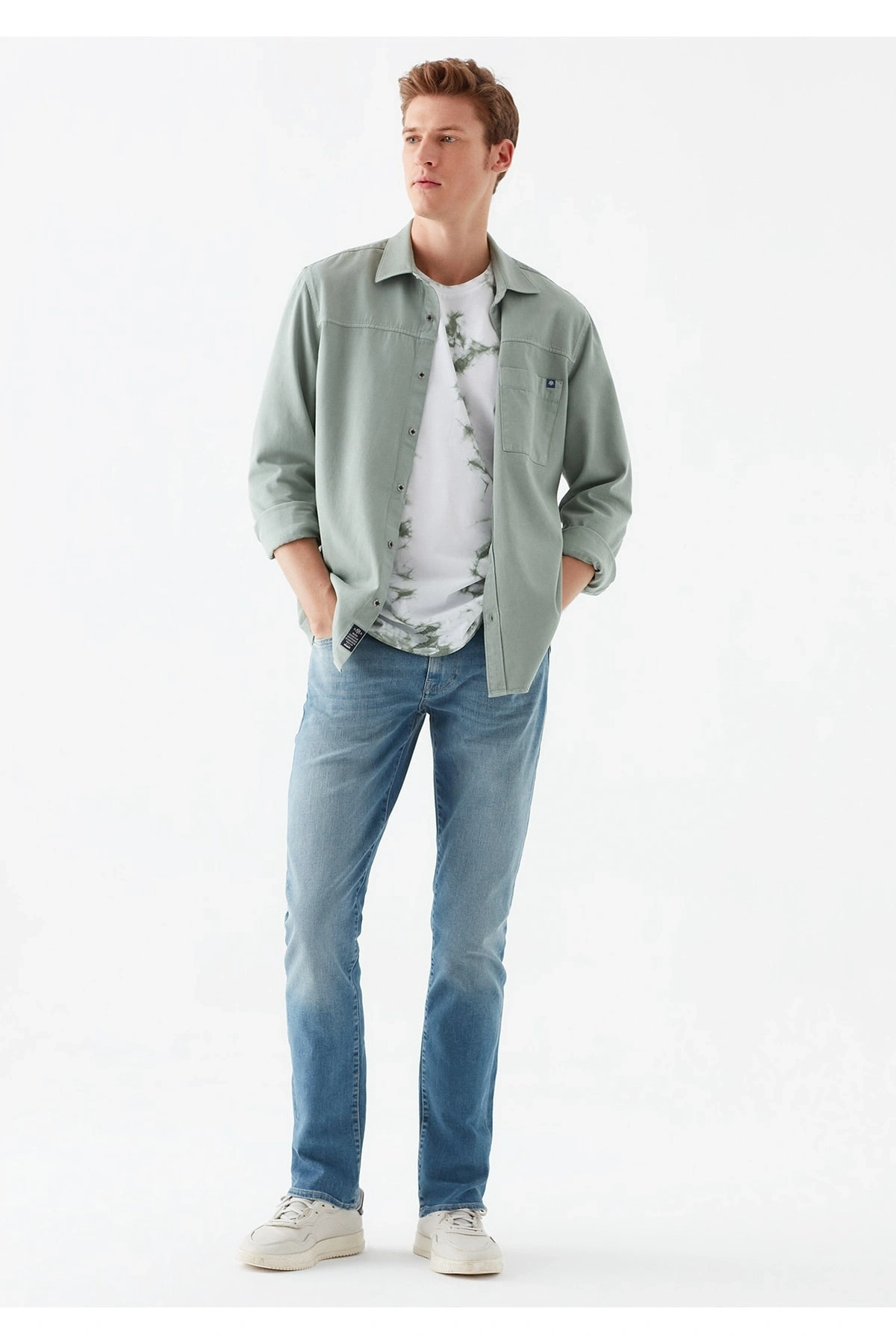 Mavi Erkek Marcus Lt Brushed Mavi Premium Comfort Jean Pantolon