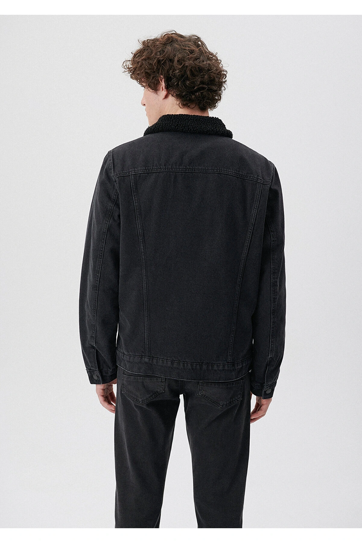 Mavi Frank 90s Gri Sherpa Jean Ceket