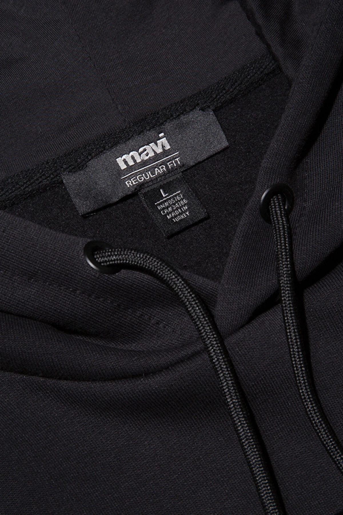 Mavi Logo Baskılı Kapüşonlu Siyah SWEATSHIRT