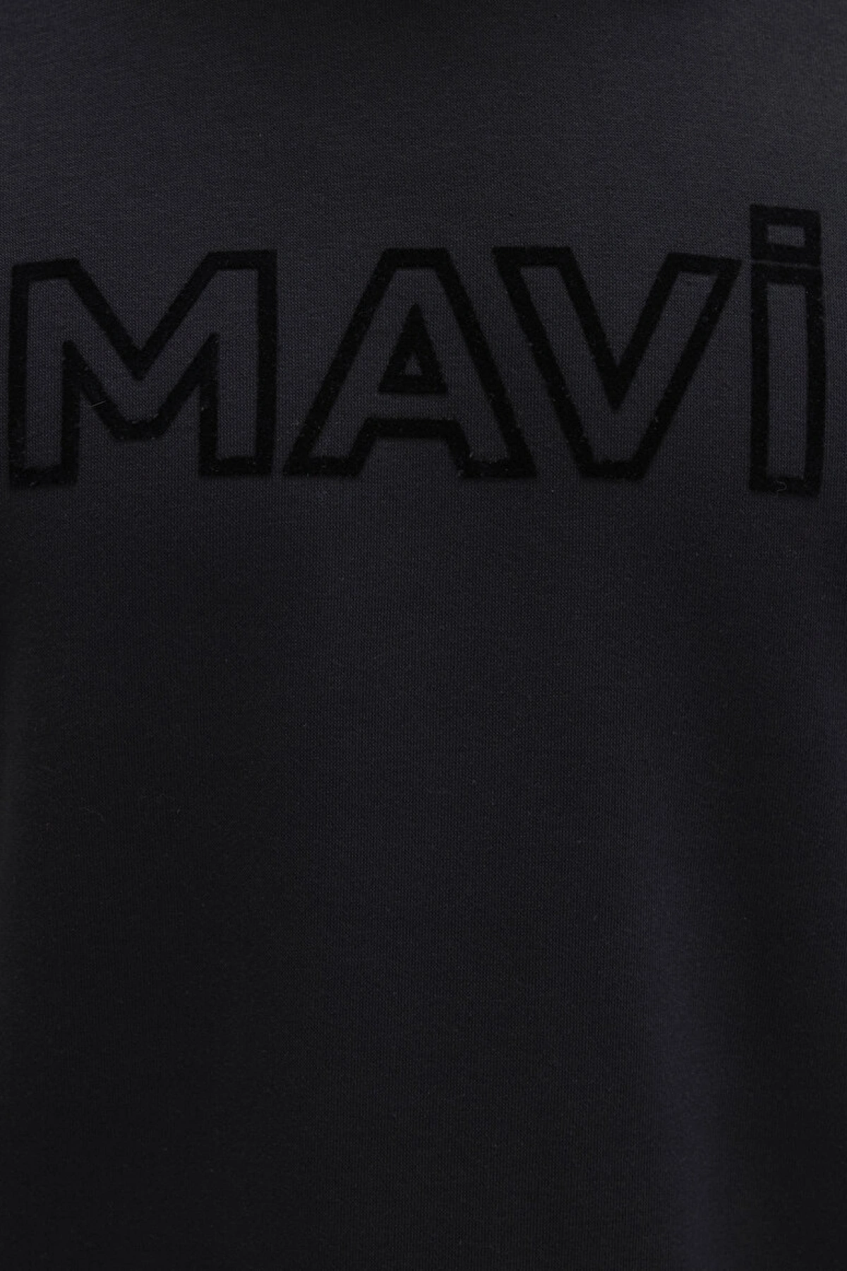 Mavi Logo Baskılı Kapüşonlu Siyah SWEATSHIRT