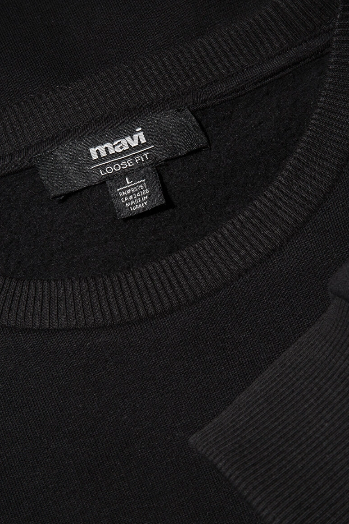 Mavi Logo Baskılı Siyah Sweatshirt