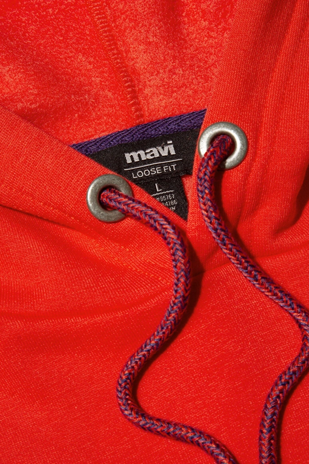 Mavi Logo Nakışlı Kapüşonlu Turuncu Sweatshirt