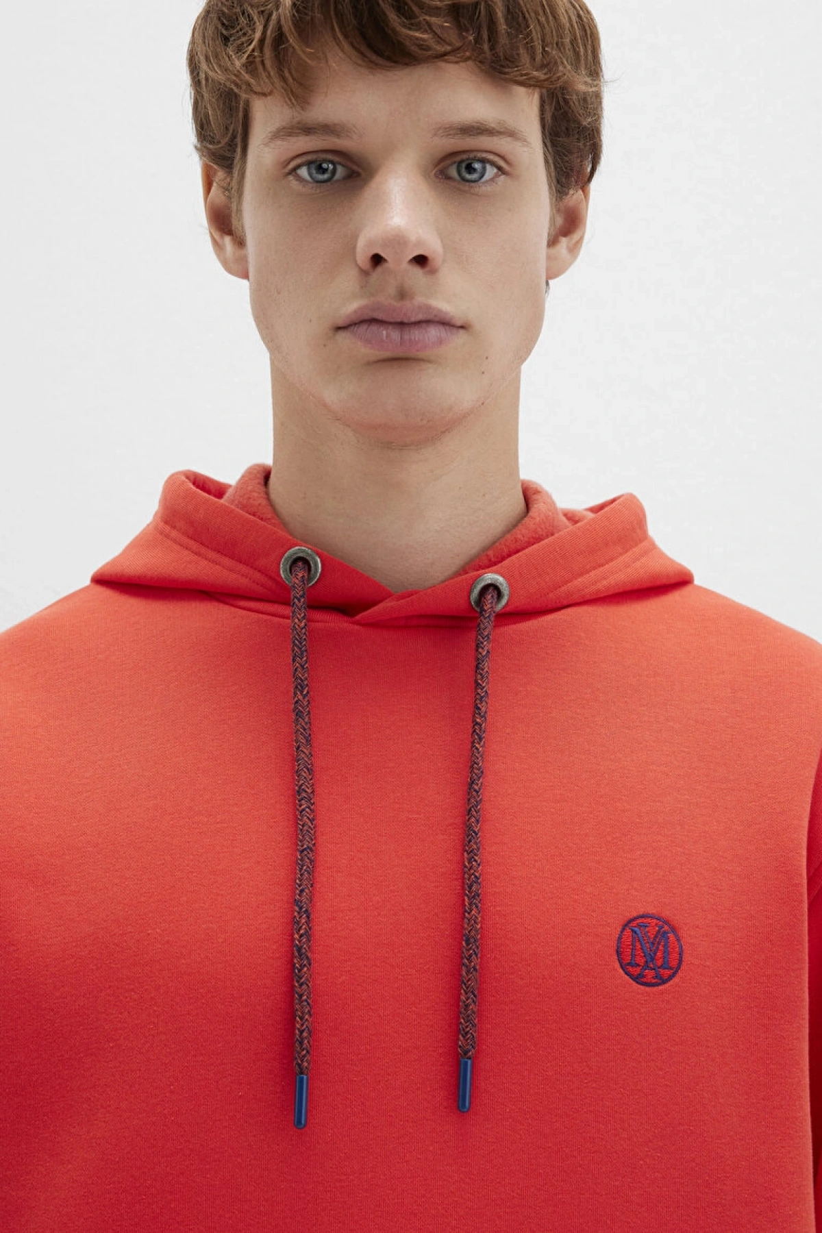 Mavi Logo Nakışlı Kapüşonlu Turuncu Sweatshirt