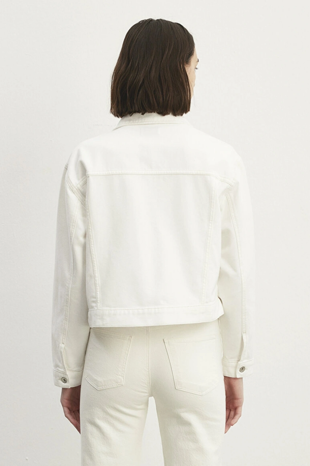 Megi Mavi Premium Kırık Beyaz Jean Ceket