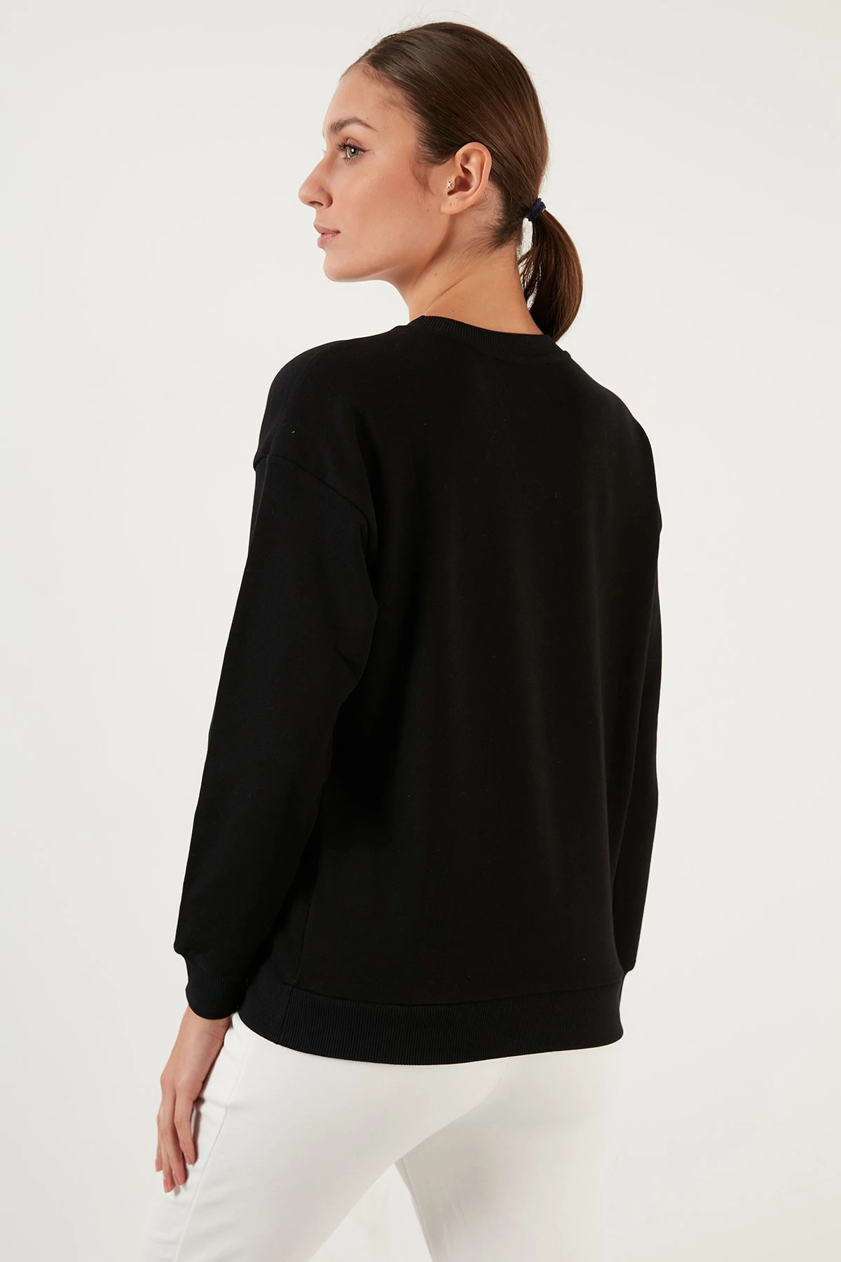 Pamuklu Baskılı Bisiklet Yaka Sweat 22k0840k1