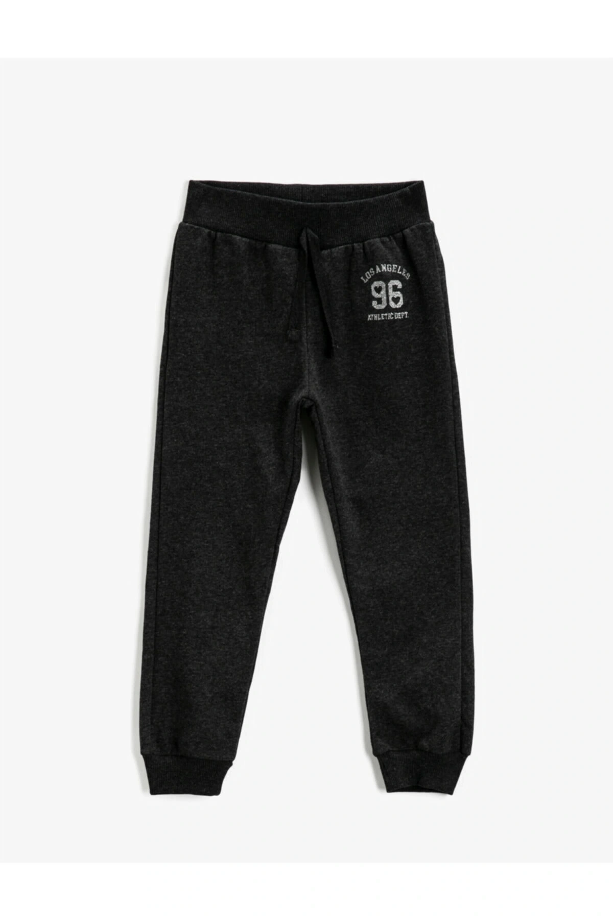 Pamuklu Jogger Eşofman Altı Baskılı Beli Bağlamalı