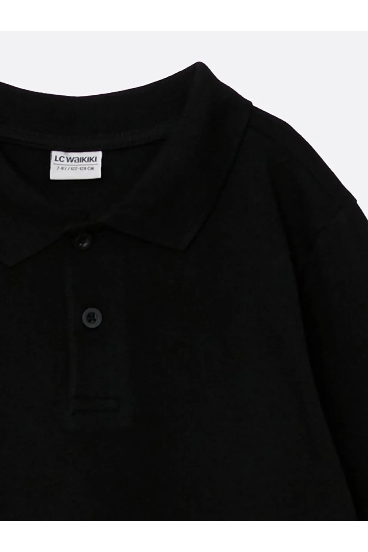 Polo Yaka Basic Uzun Kollu Erkek Çocuk Tişört