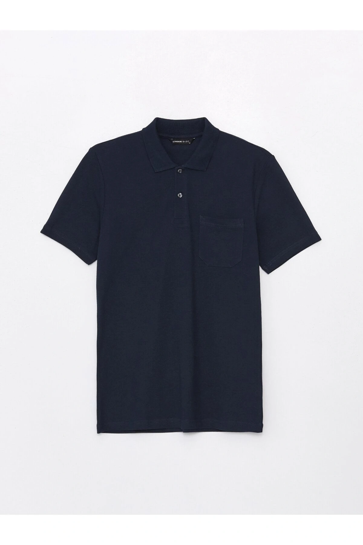LCWAIKIKI Classic Lacivert Polo Yaka Kısa Kollu Pike Erkek Tişört