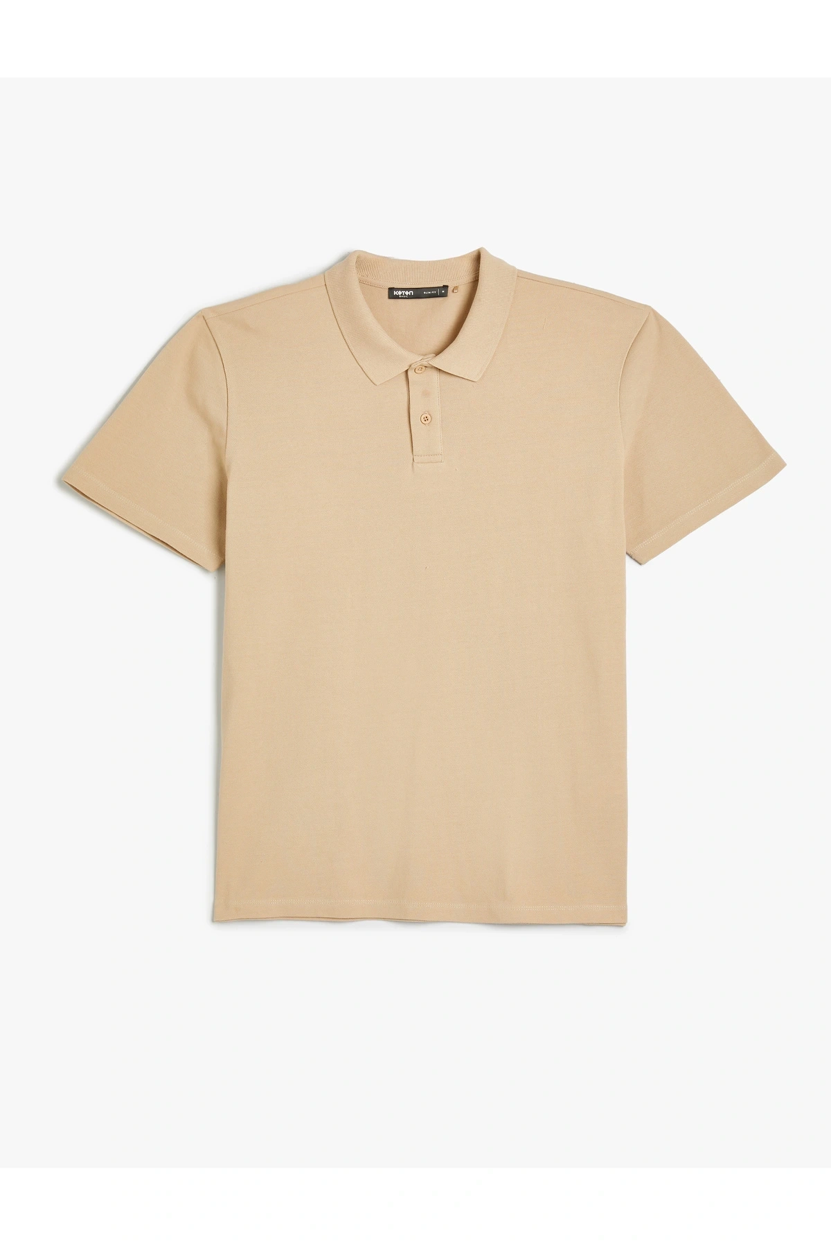 Polo Yaka Tişört Slim Fit Düğmeli Kısa Kollu