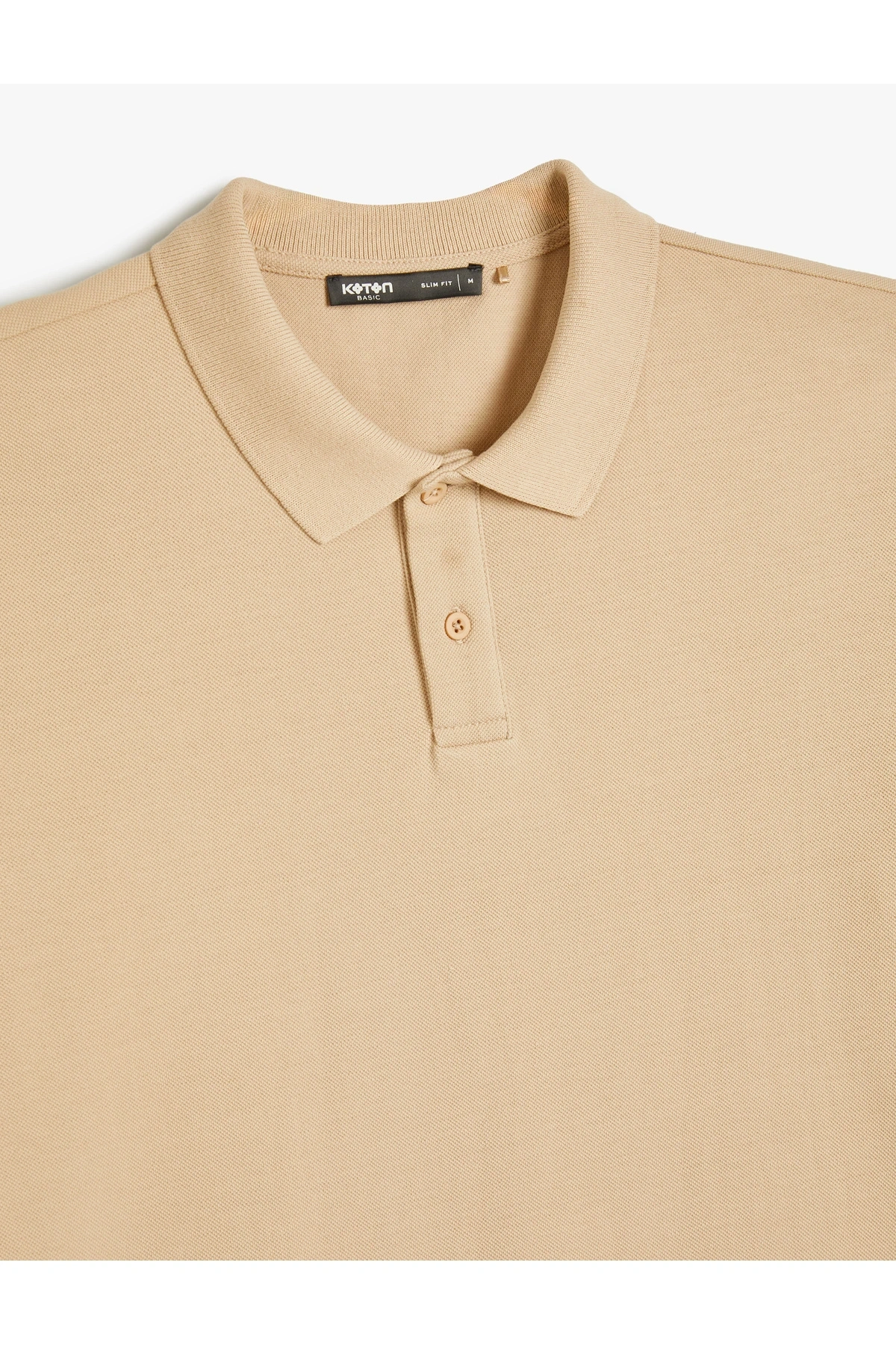 Polo Yaka Tişört Slim Fit Düğmeli Kısa Kollu