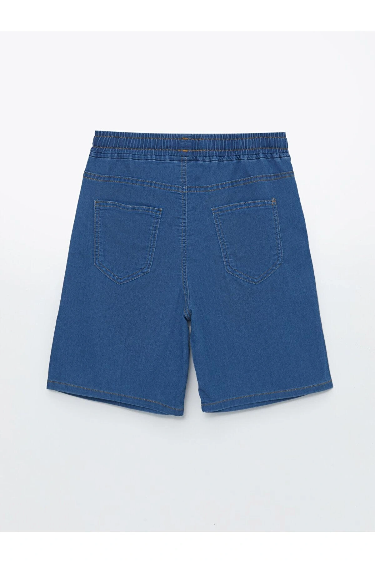Rahat Kalıp Beli Lastikli Erkek Çocuk Jean Şort