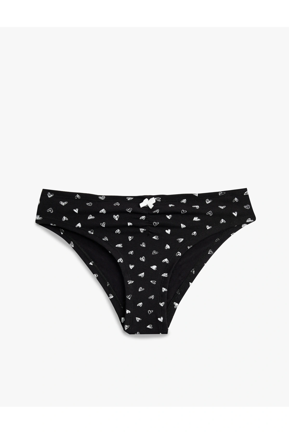 Rahat Kalıp Pamuklu Kalp Desenli Brief Külot