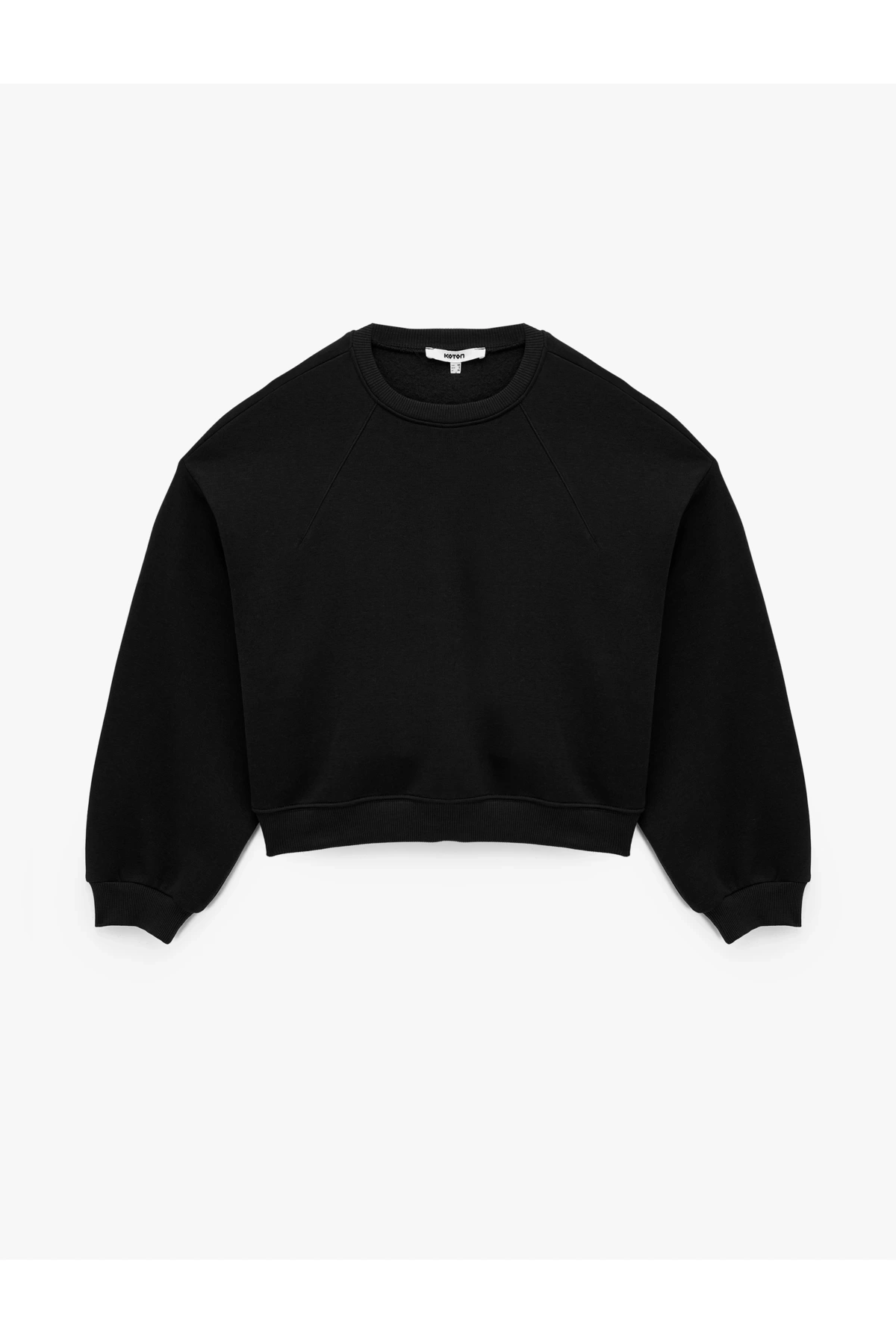 Regular Fit Üç İplik Uzun Kollu Bisiklet Yaka Basic Sweatshirt