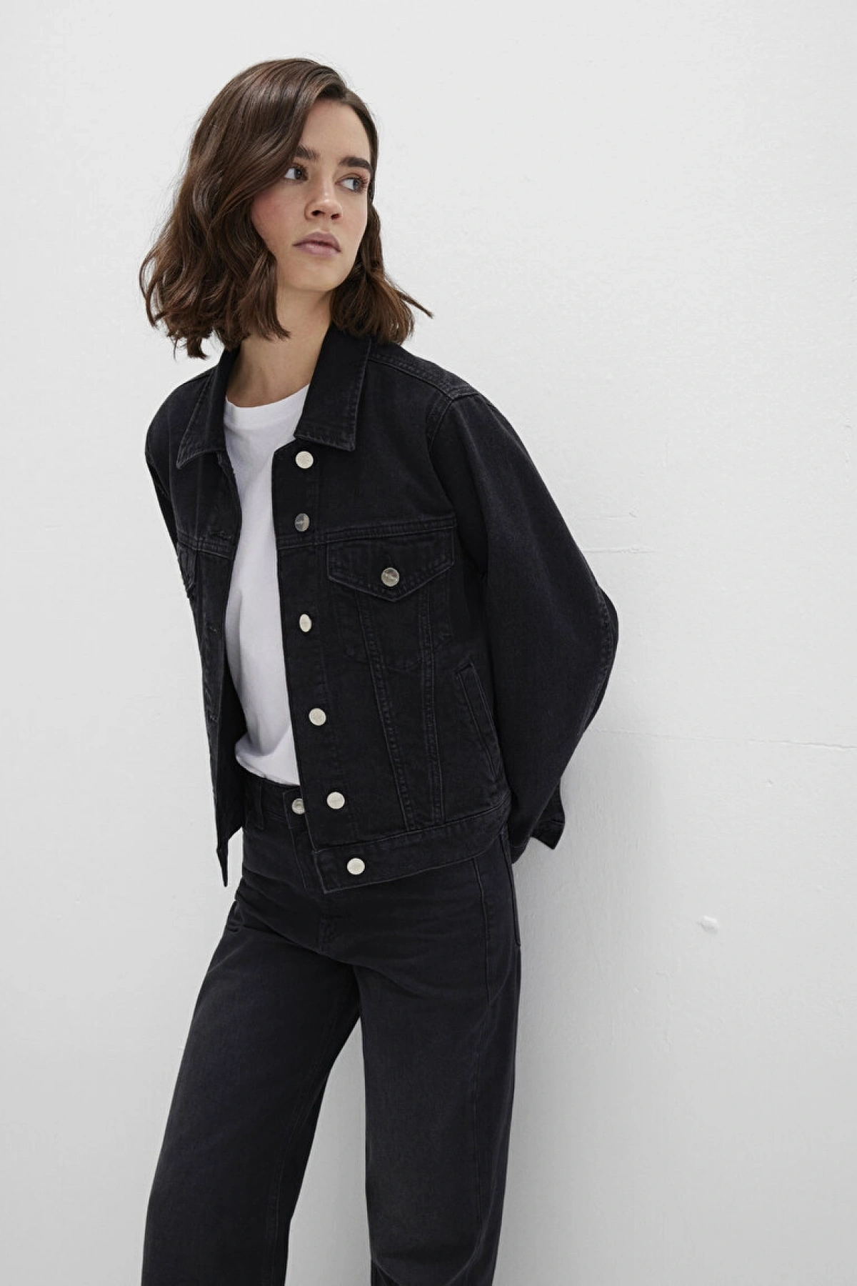 Ruby Iconic Koyu Gri Jean Ceket