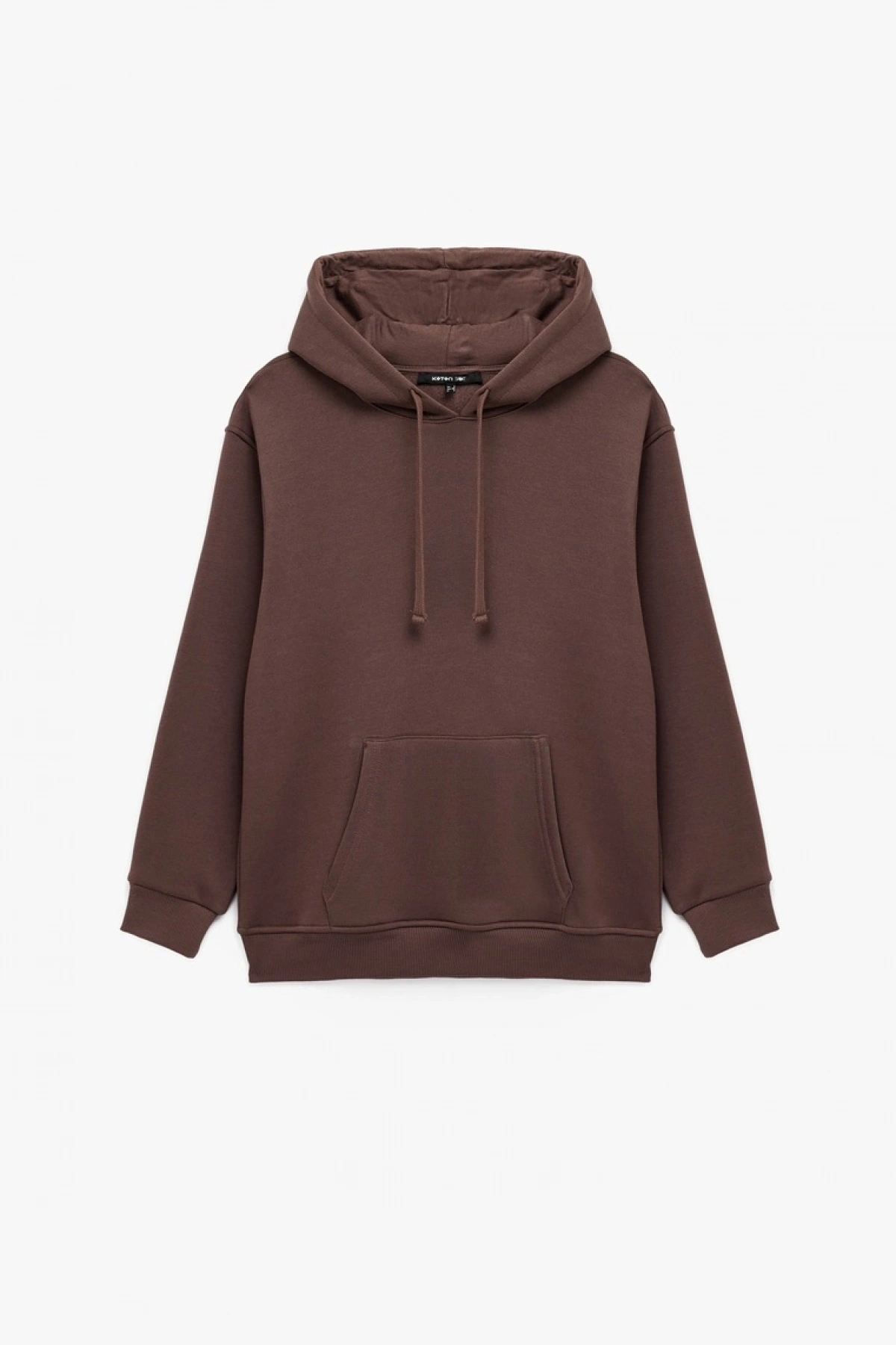 Şardonlu Kapüşonlu Uzun Kollu Kanguru Cepli Oversize Spor Sweatshir