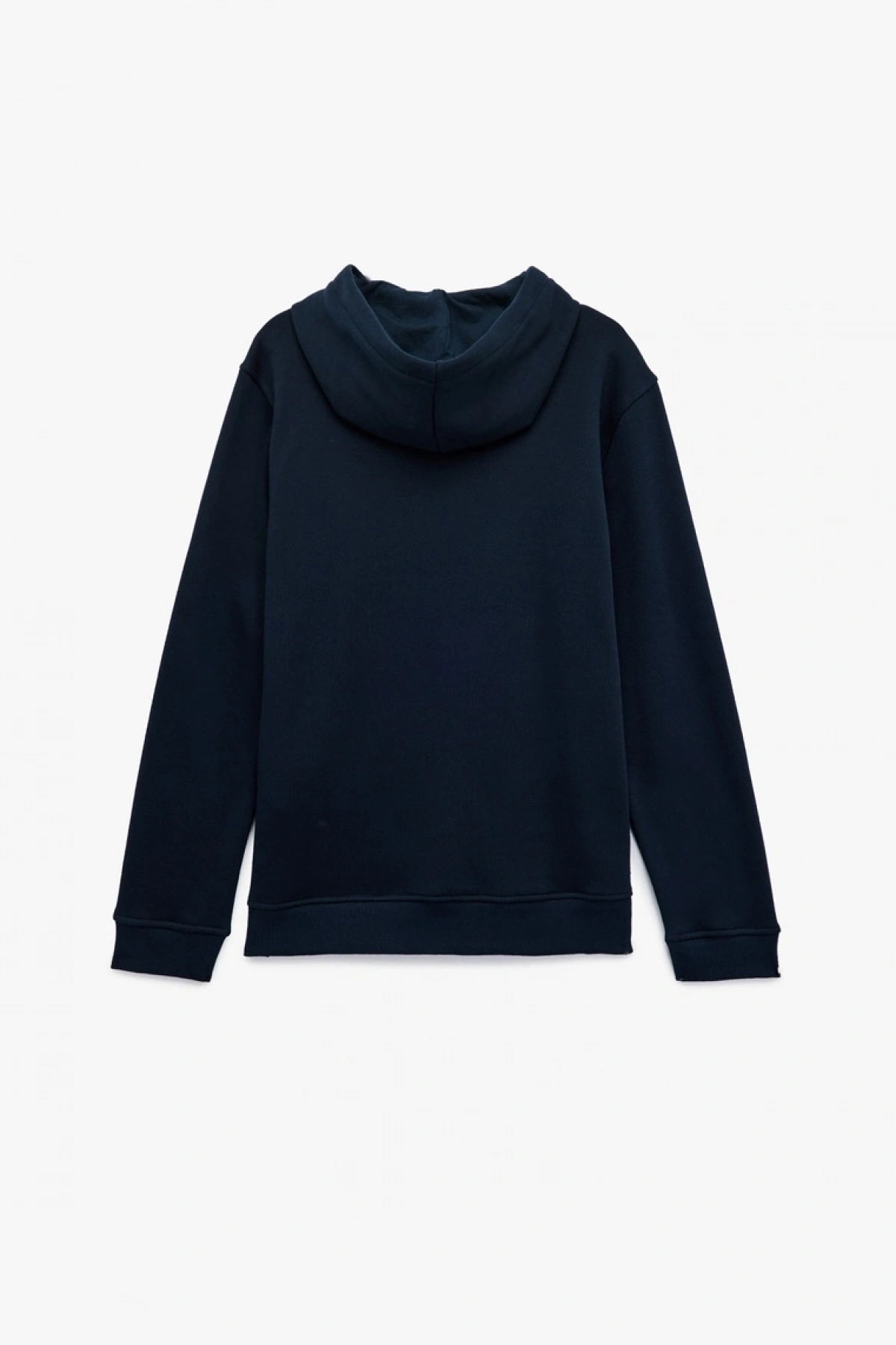 Şardonlu Uzun Kollu Basic Kapşonlu Sweatshirt