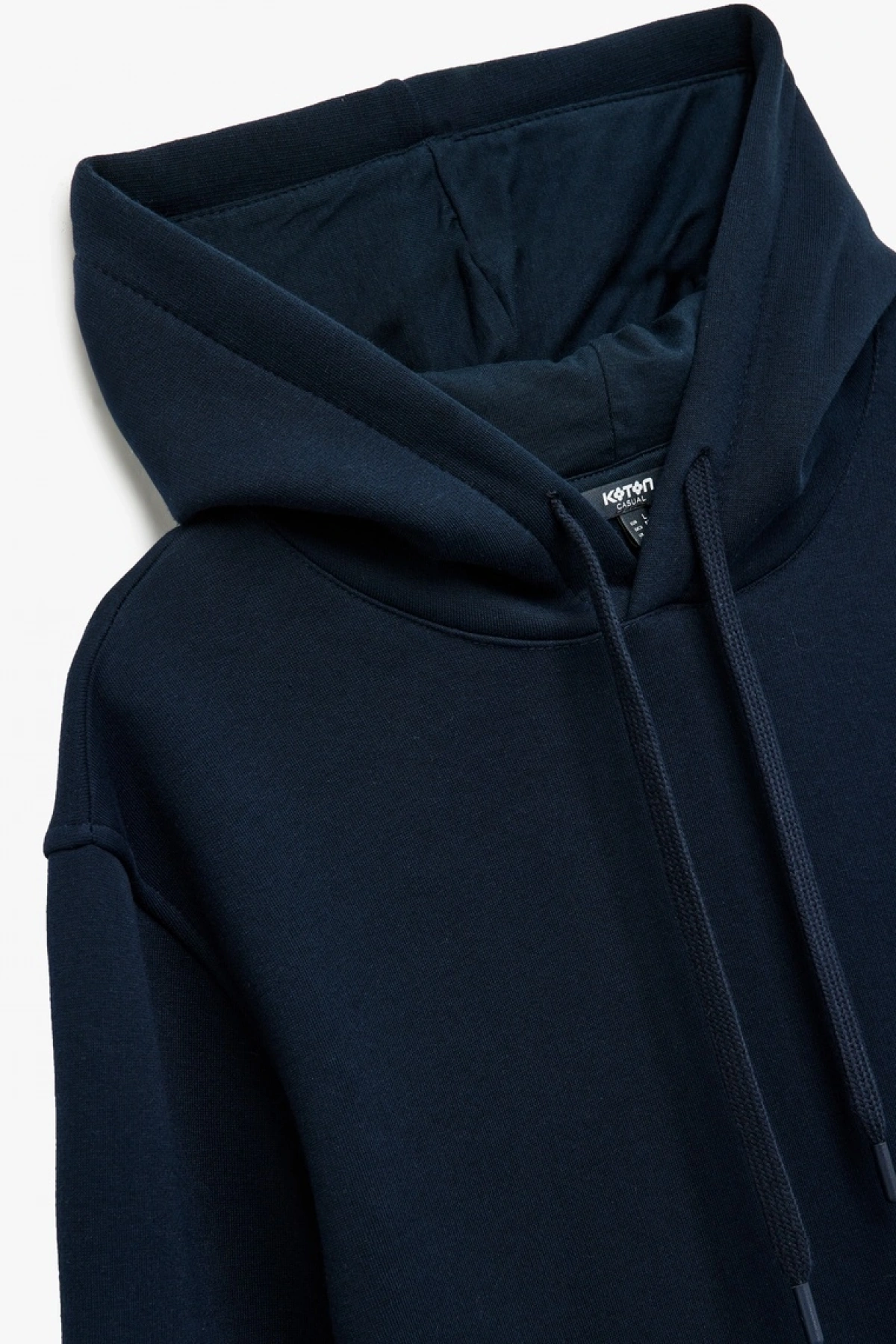 Şardonlu Uzun Kollu Basic Kapşonlu Sweatshirt