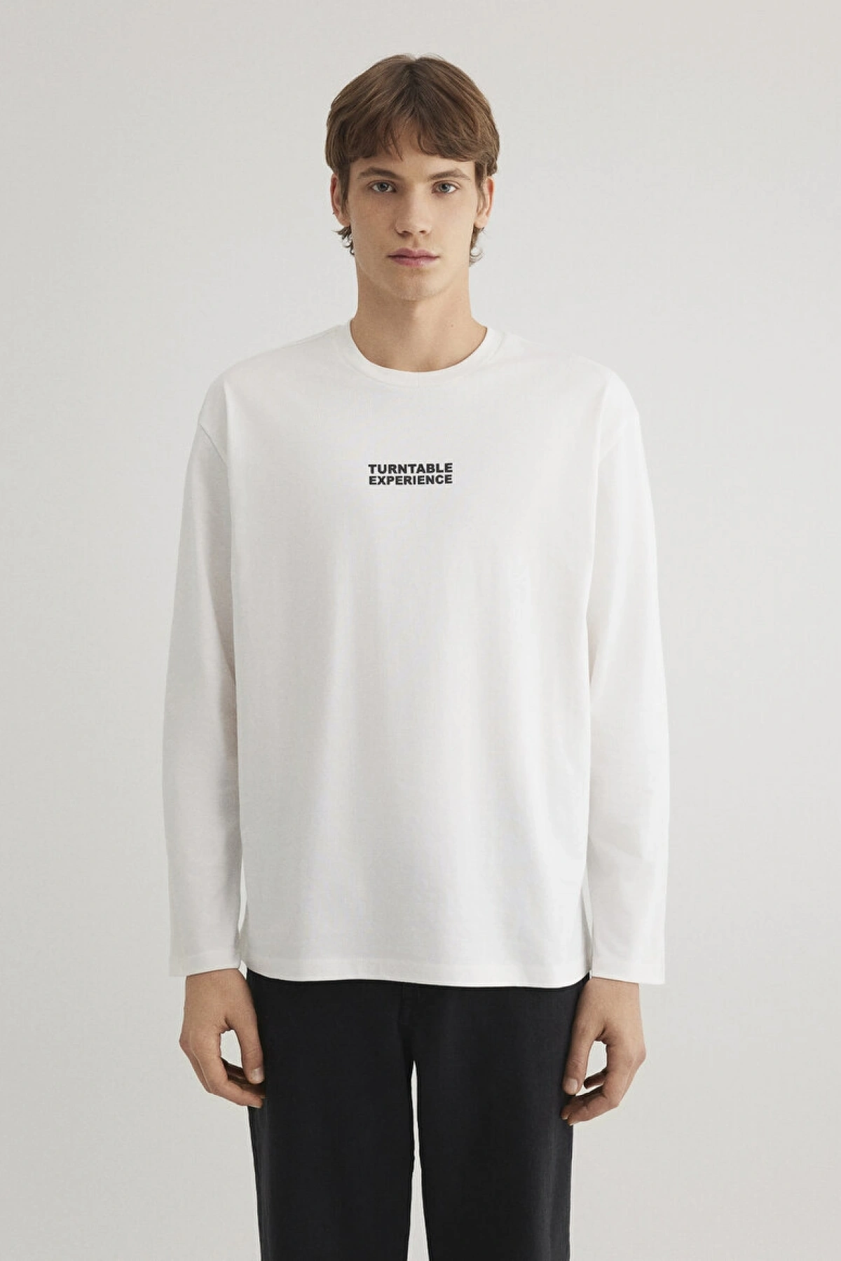 Sırt Baskılı Beyaz Tişört