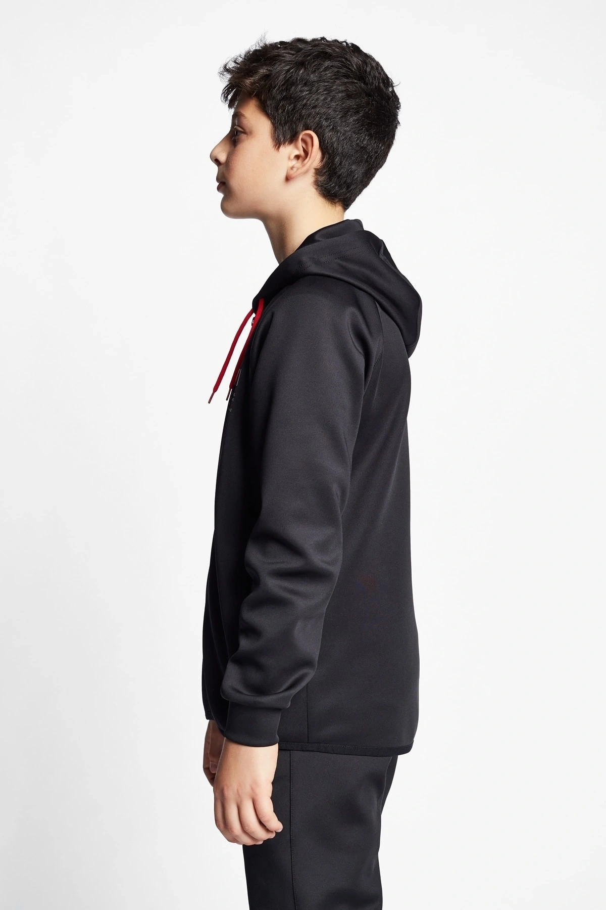 Siyah Çocuk Fermuarlı Kapüşonlu Sweatshirt 22b-3101
