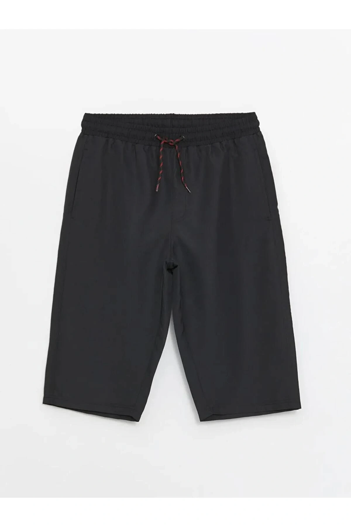 Siyah Diz Altı Boy Erkek Deniz Şortu