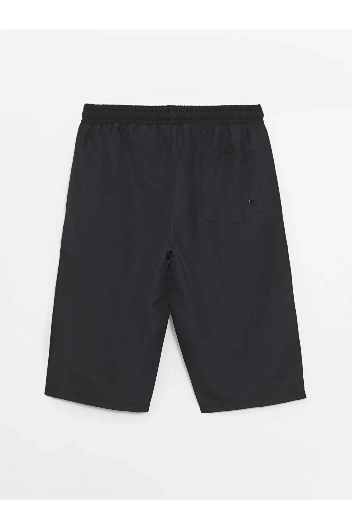 Siyah Diz Altı Boy Erkek Deniz Şortu